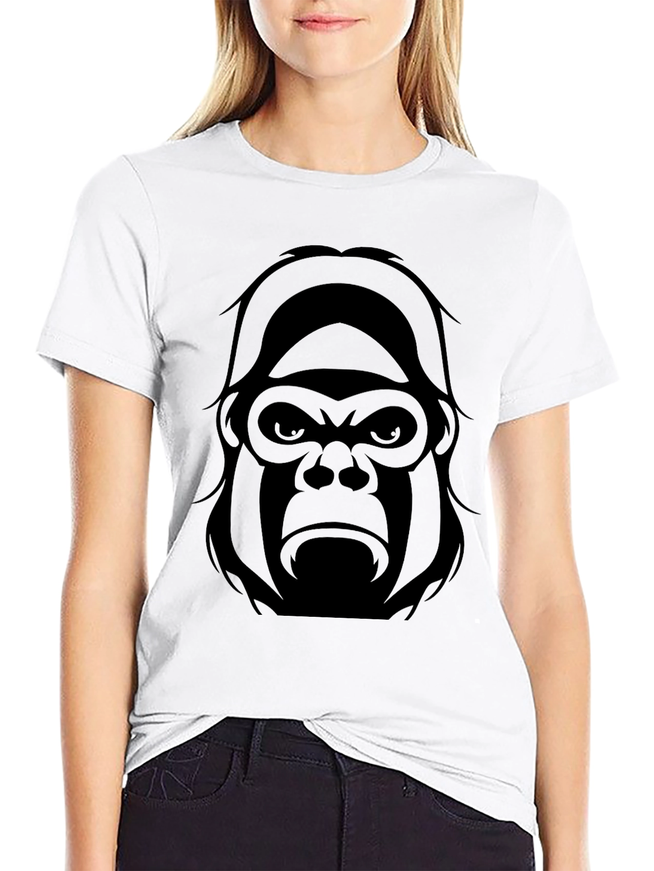 Mens Black Gorilla Graphic T-Shirt