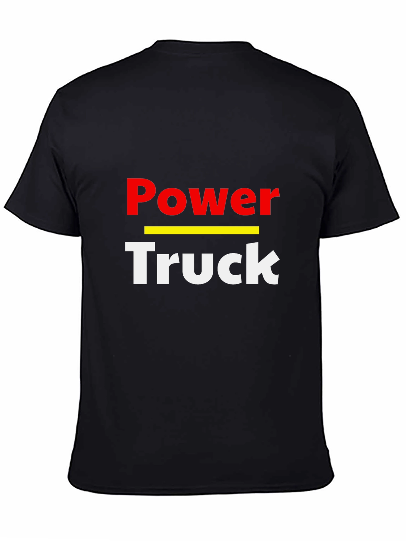 Power Truck Graphic T-Shirt - Black Crew Neck Tee