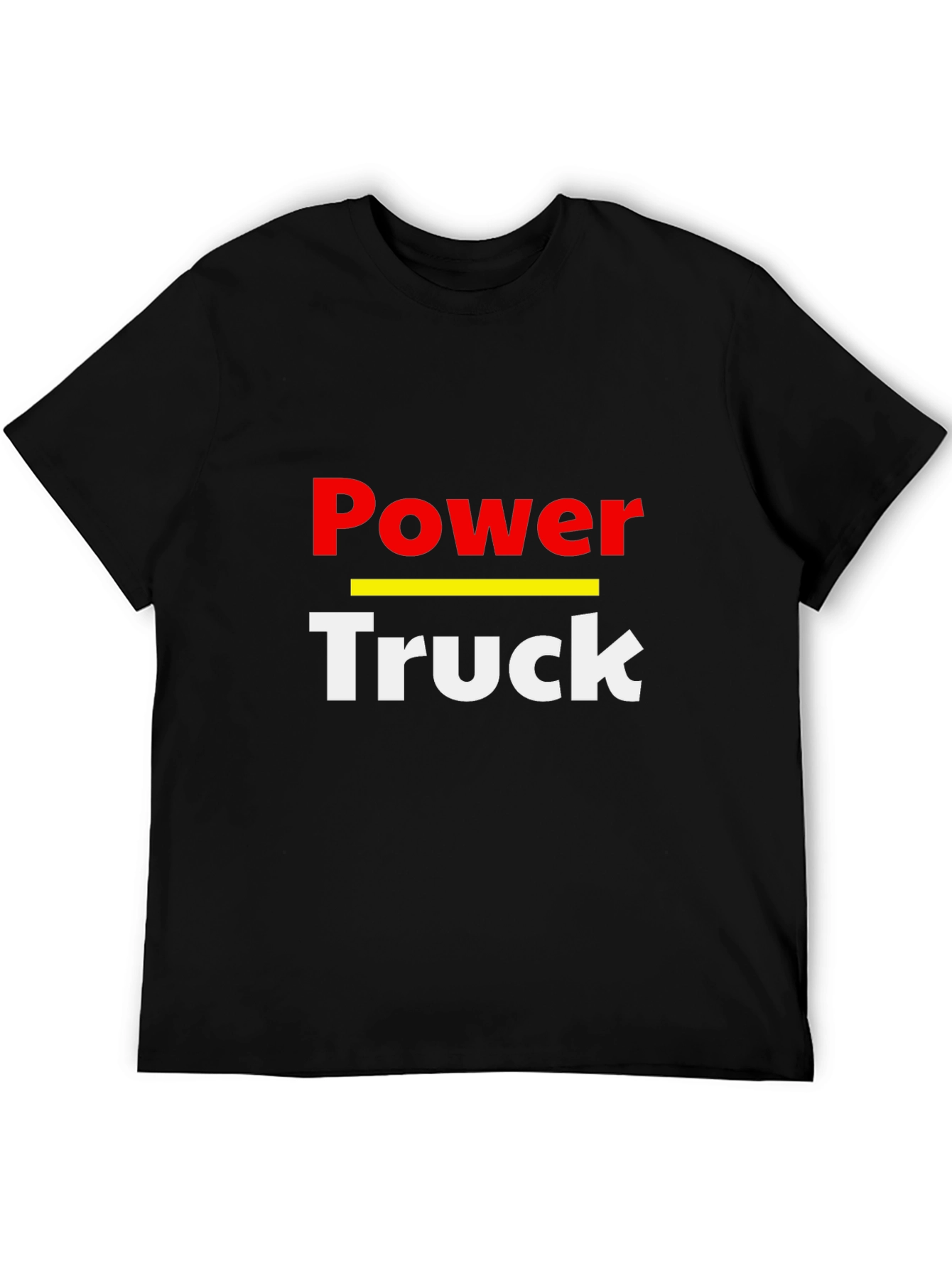 Power Truck Graphic T-Shirt - Black Crew Neck Tee