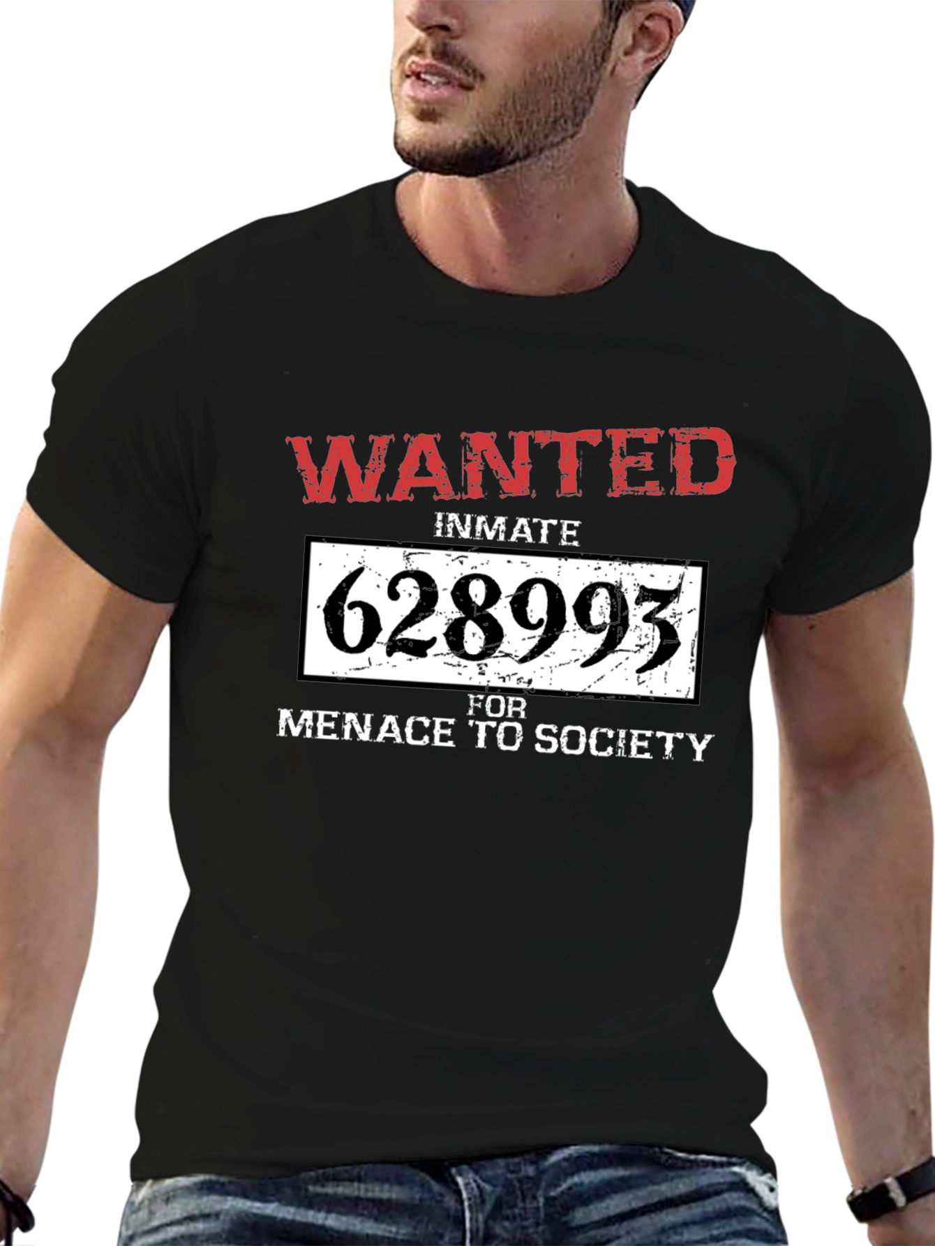 Wanted Inmate T-Shirt: Menace to Society Tee