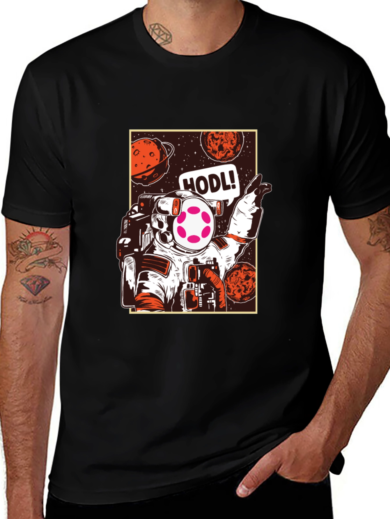 Astronaut HODL T-Shirt - Crypto Space Design