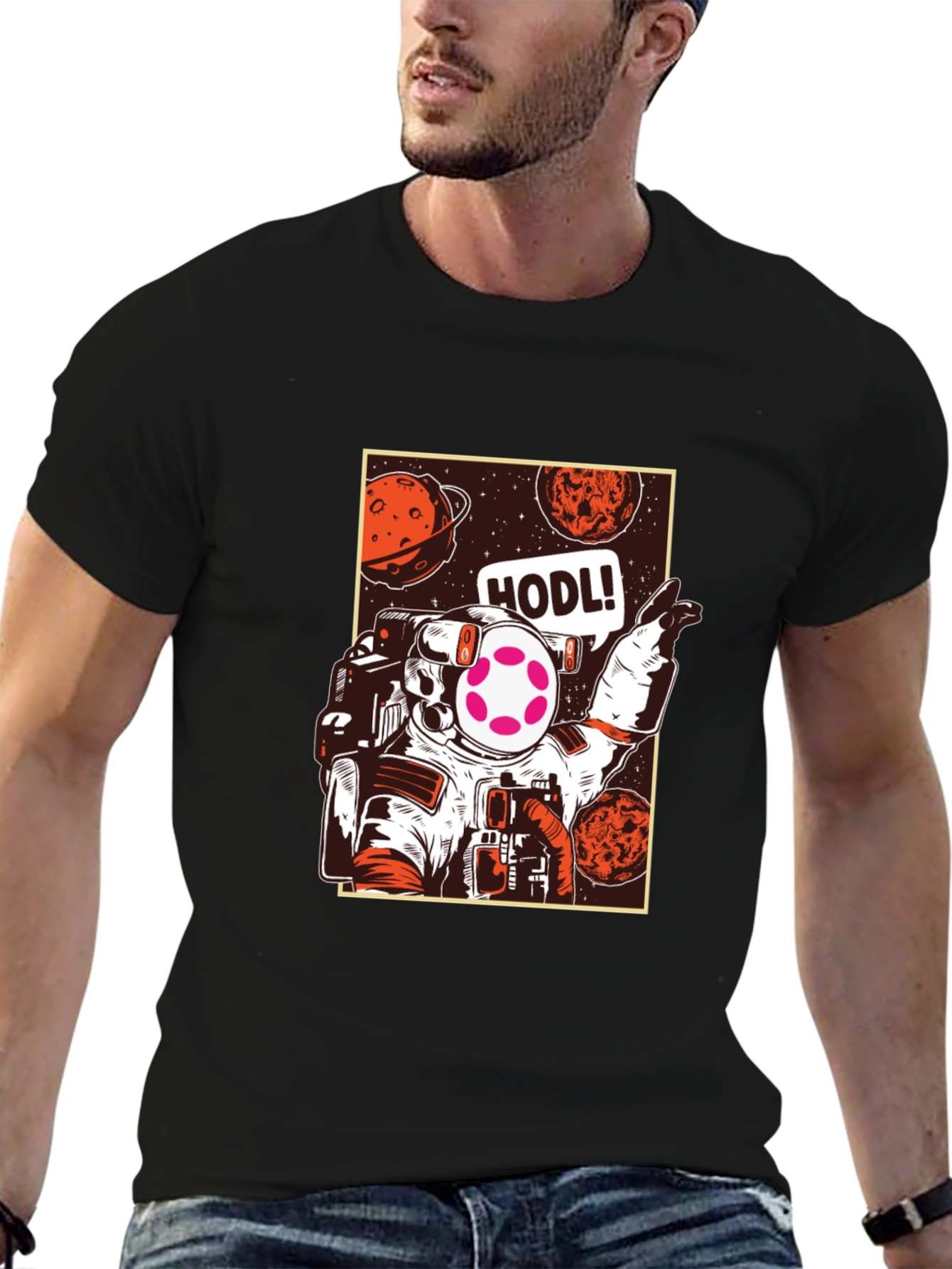 Astronaut HODL T-Shirt - Crypto Space Design