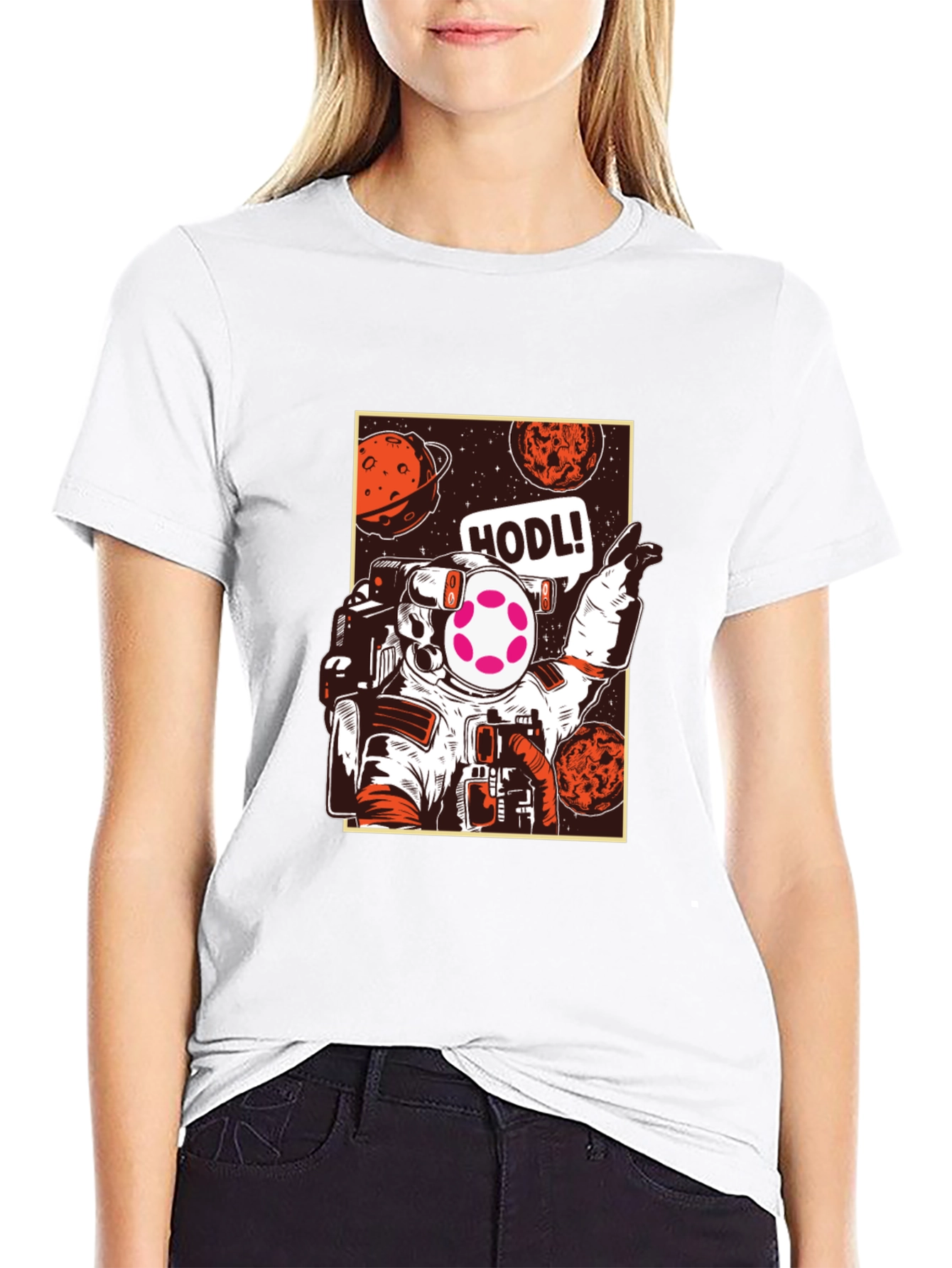Astronaut HODL T-Shirt - Crypto Space Design