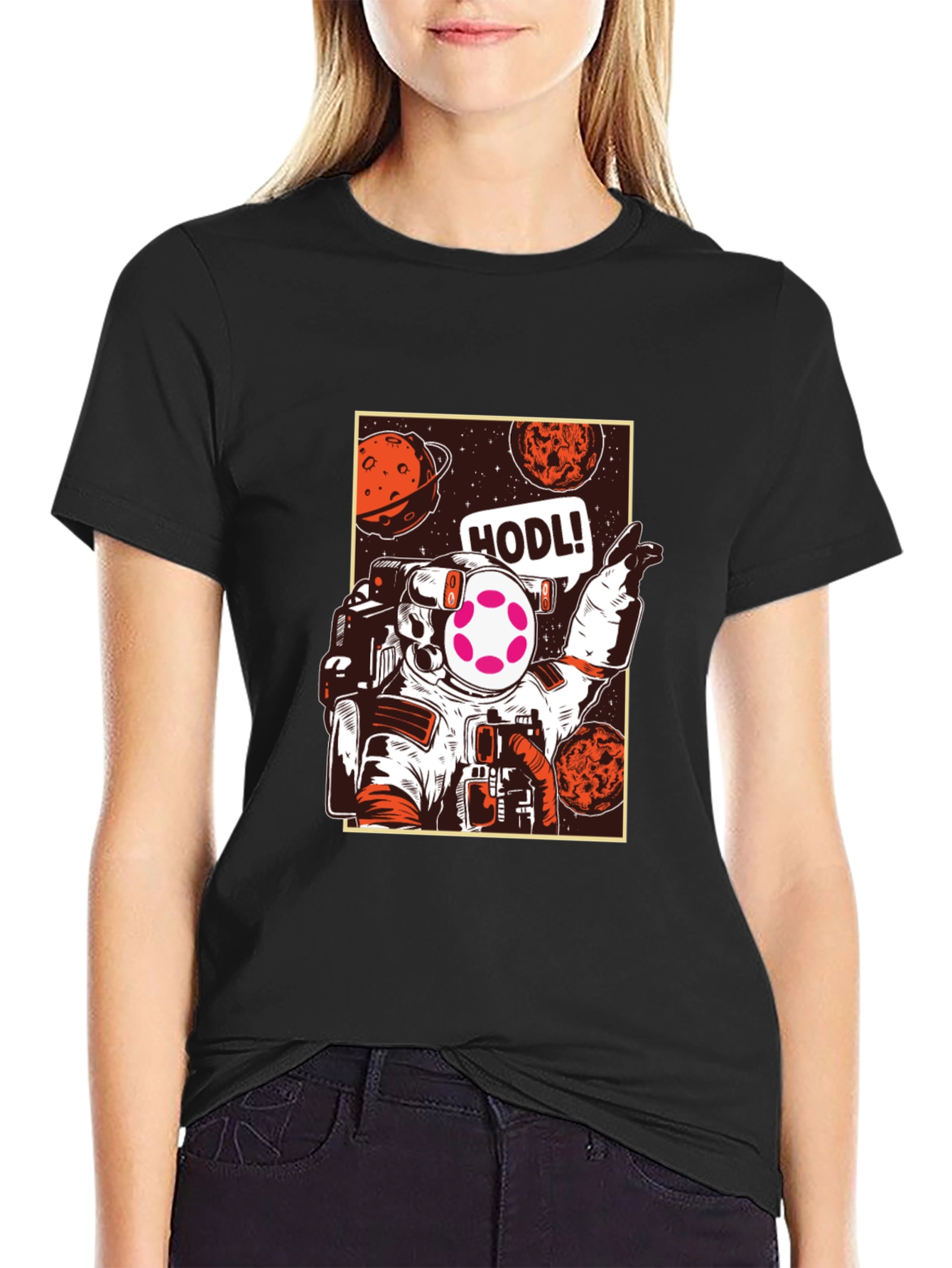 Astronaut HODL T-Shirt - Crypto Space Design