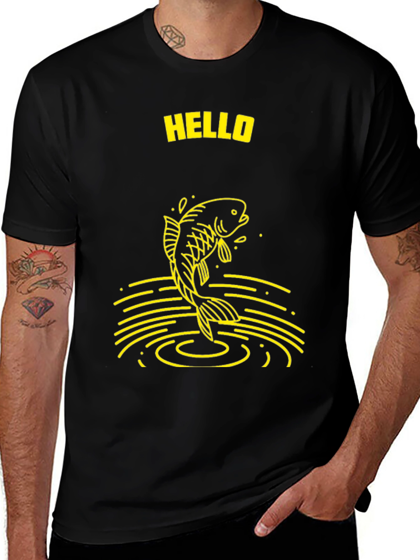 Hello Fish Graphic T-Shirt