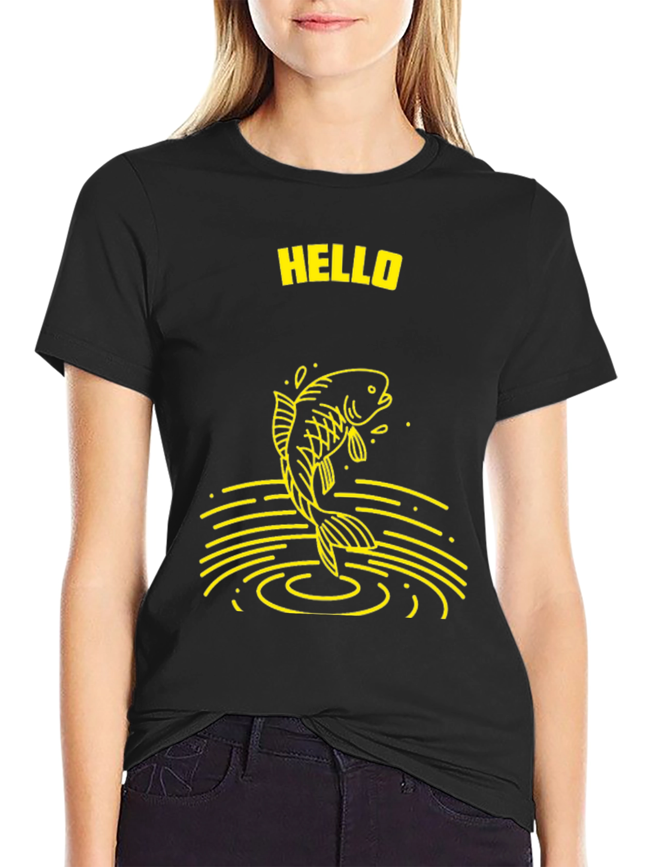 Hello Fish Graphic T-Shirt