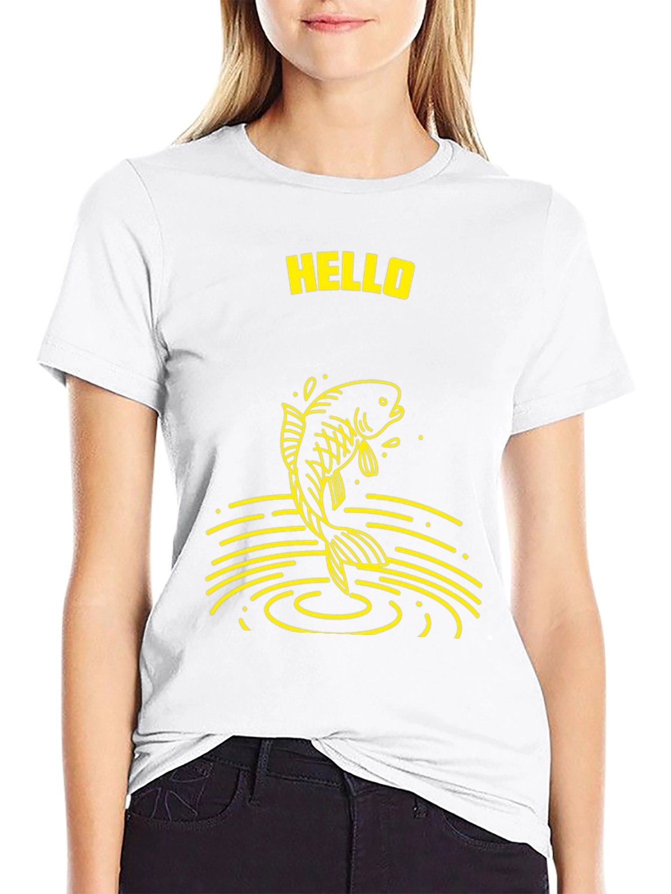 Hello Fish Graphic T-Shirt