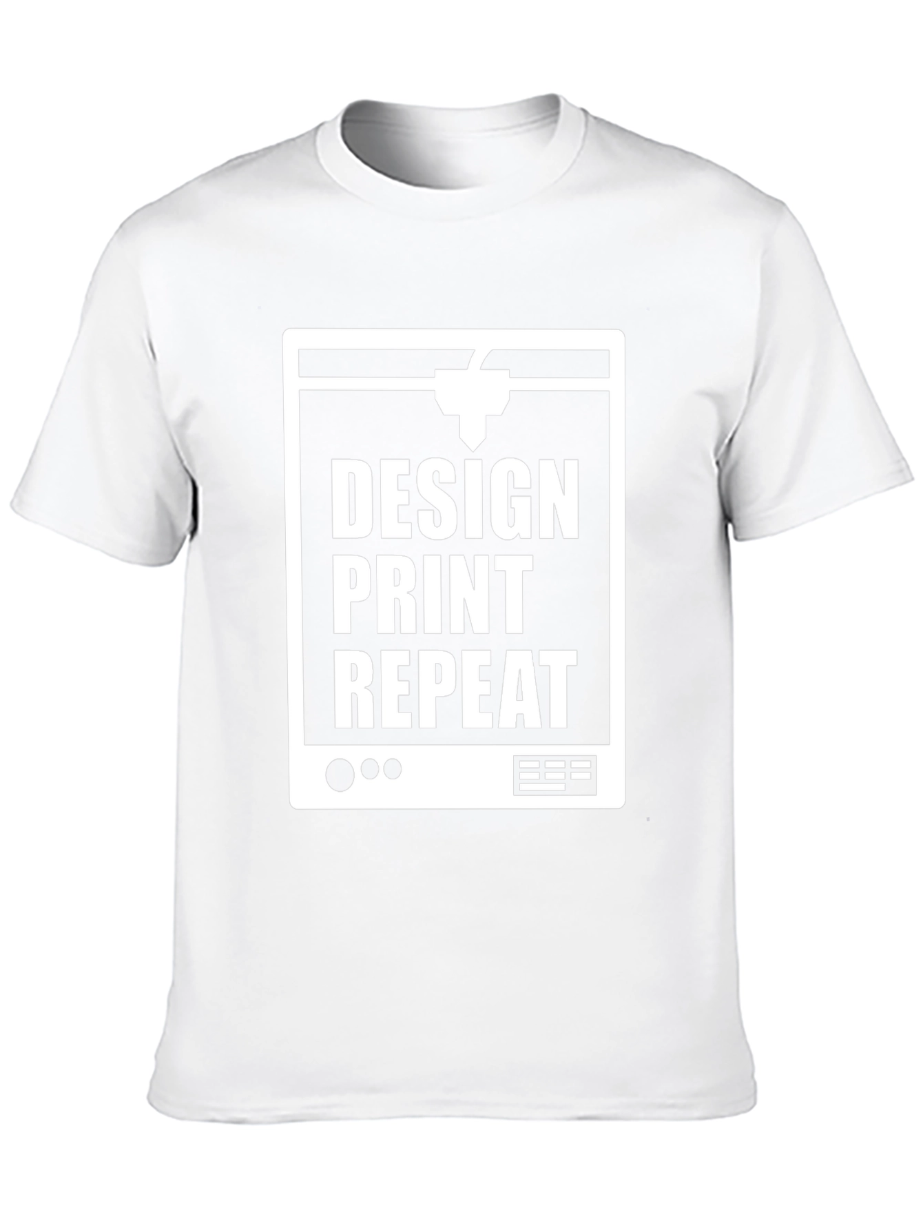 Design Print Repeat Black T-Shirt