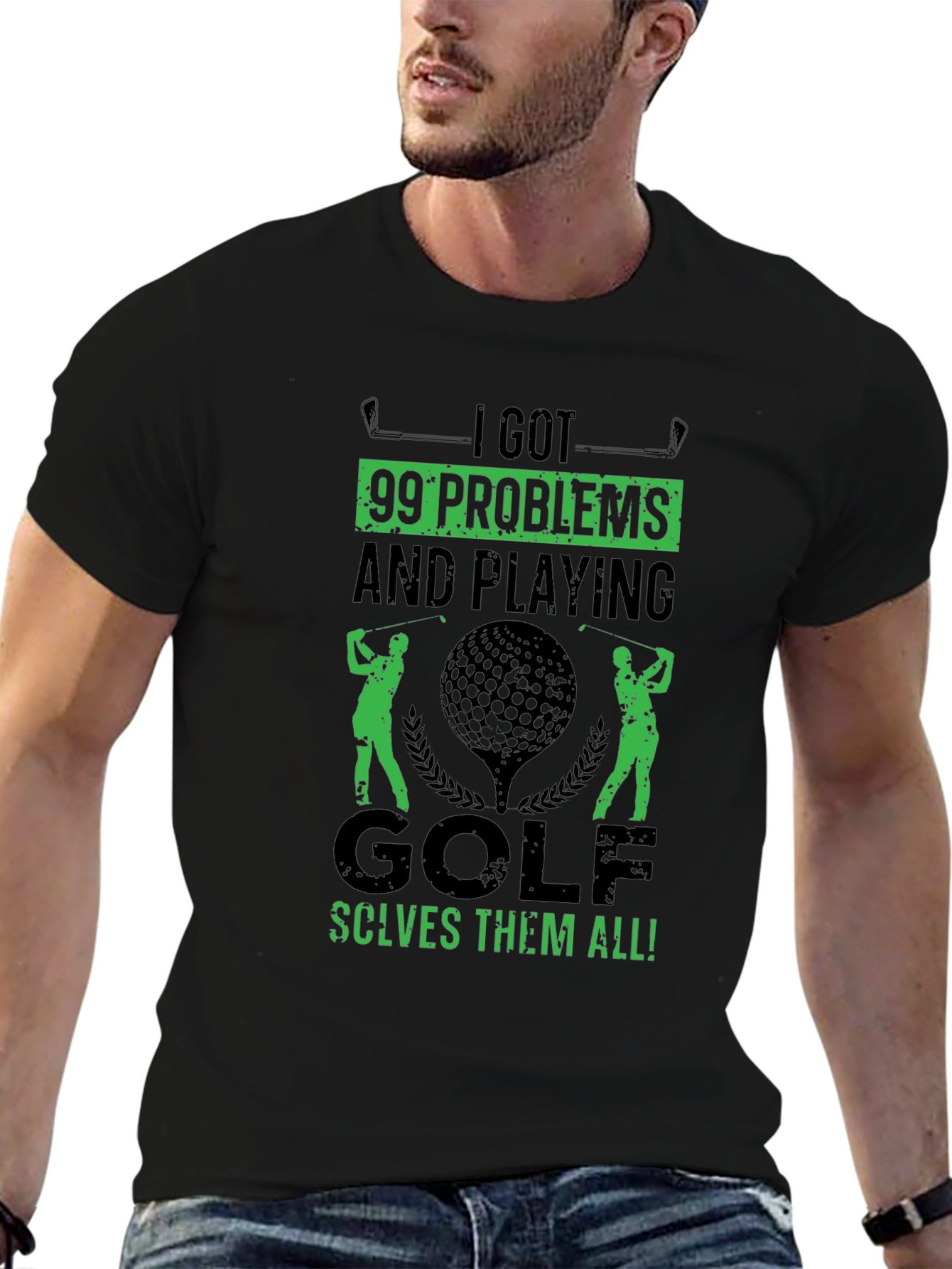 Golf T-Shirt - 99 Problems Solved on the Course