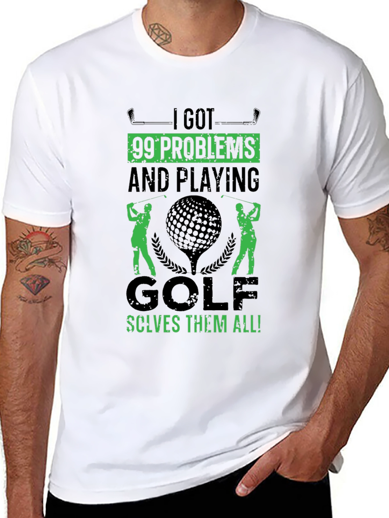 Golf T-Shirt - 99 Problems Solved on the Course