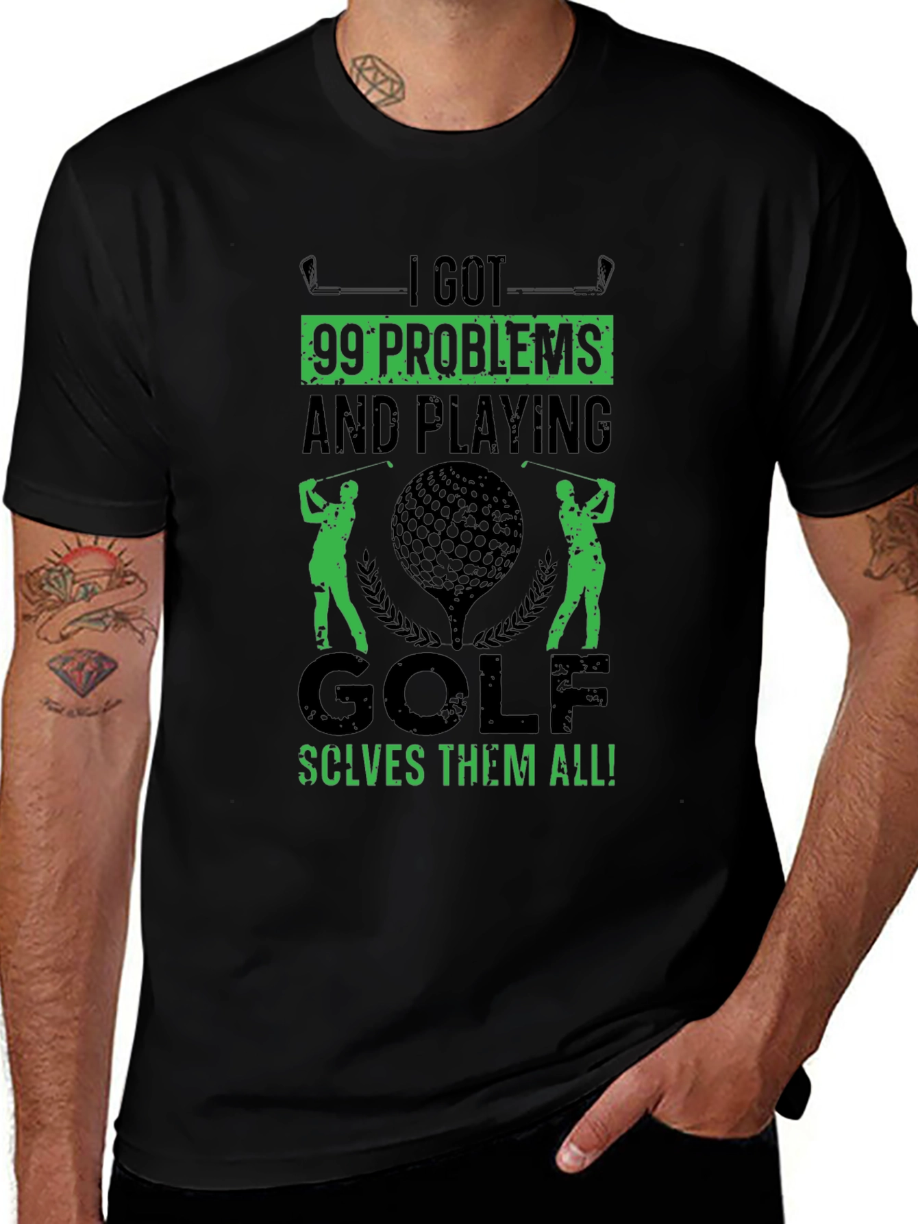 Golf T-Shirt - 99 Problems Solved on the Course