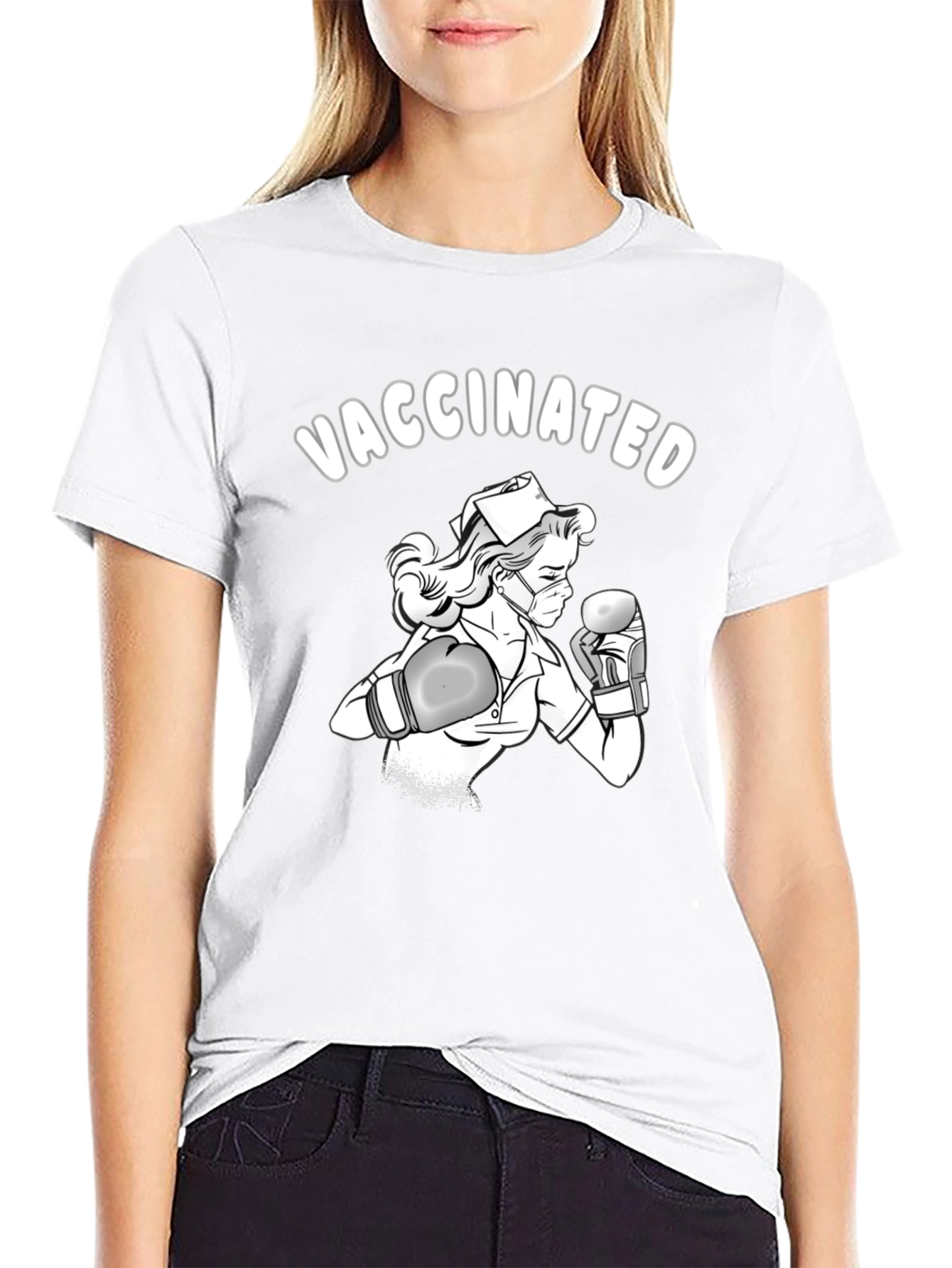 Vaccinated Nurse Boxing T-Shirt