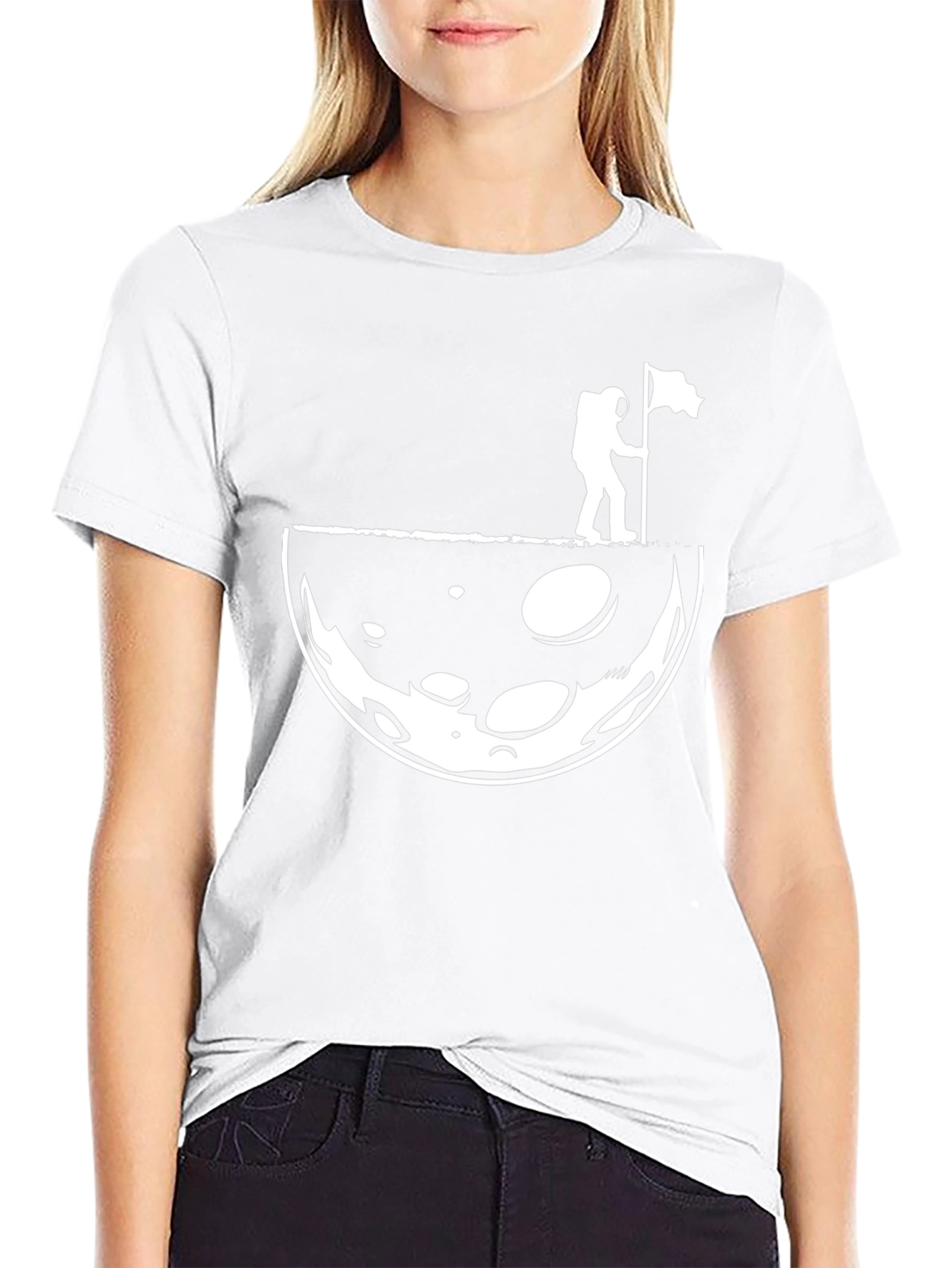 Astronaut Moon Landing Graphic T-Shirt