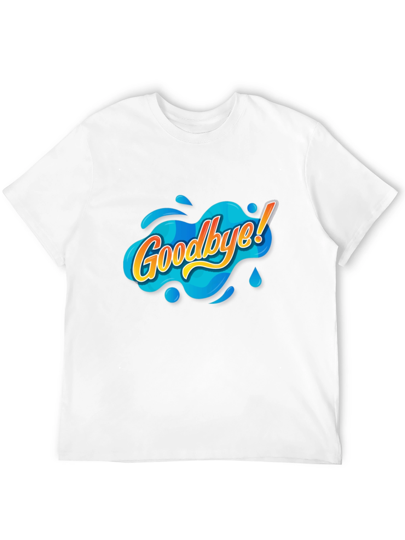 Goodbye! Graphic Print Black T-Shirt