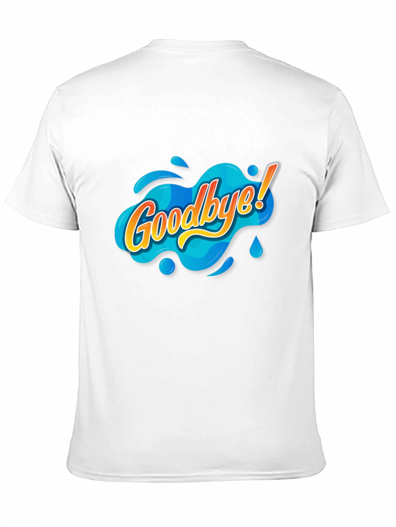 Goodbye! Graphic Print Black T-Shirt