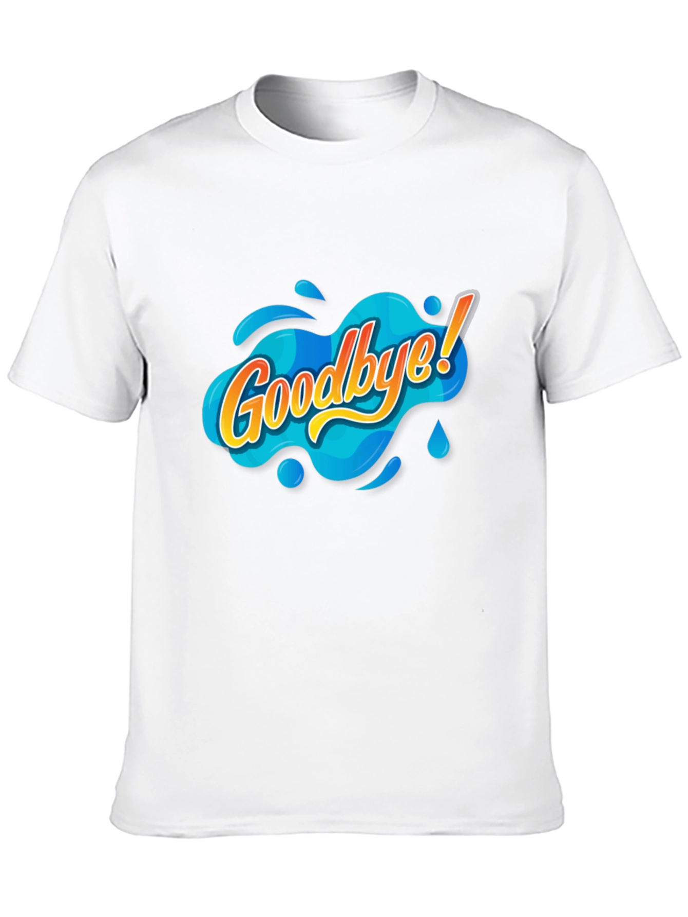 Goodbye! Graphic Print Black T-Shirt
