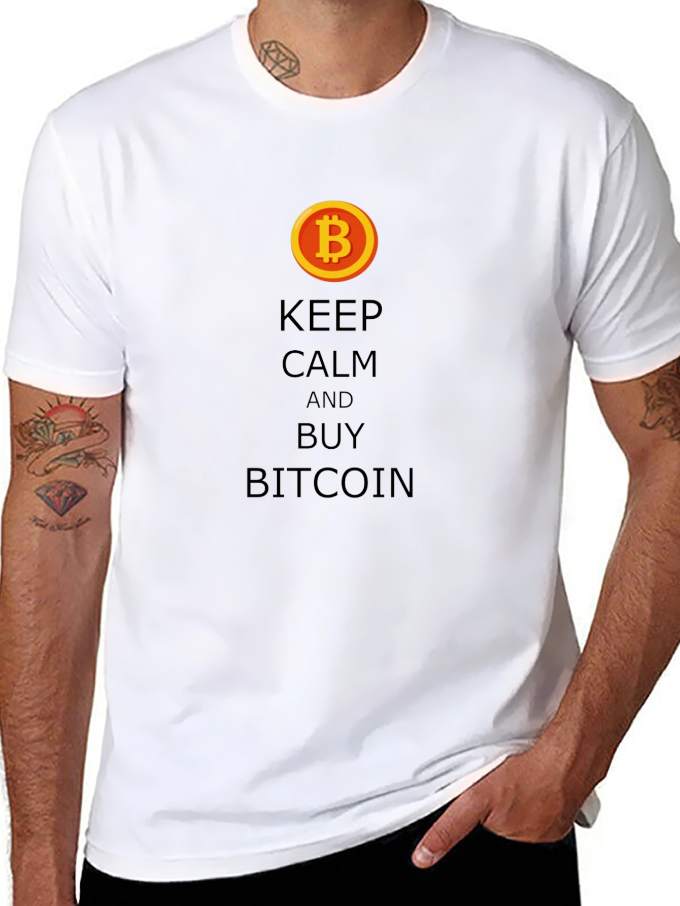 Keep Calm and Buy Bitcoin T-Shirt - Crypto Tee