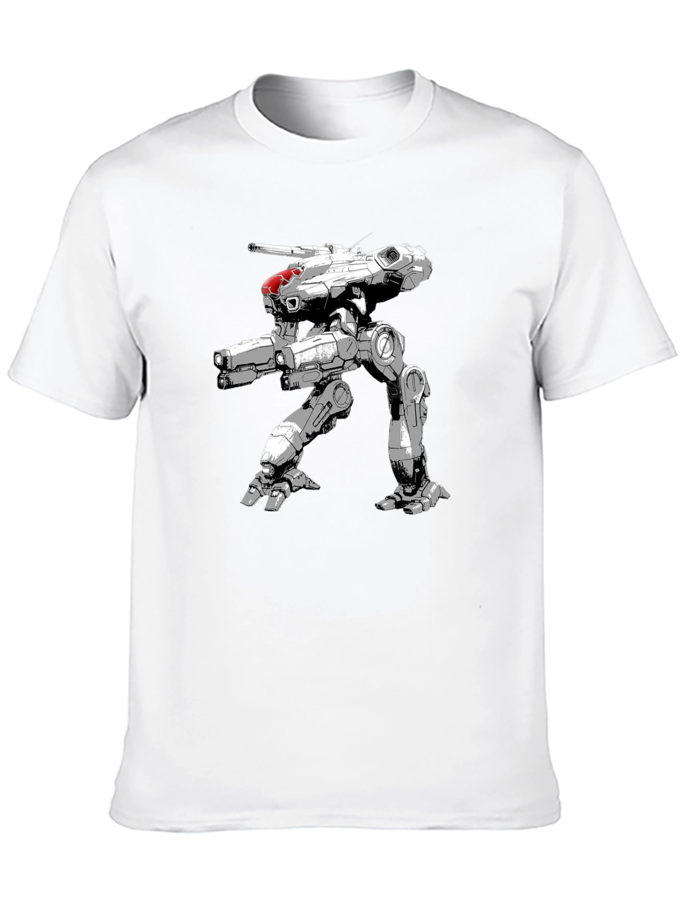 Robot Mech Warrior Black T-Shirt - Sci-Fi Style