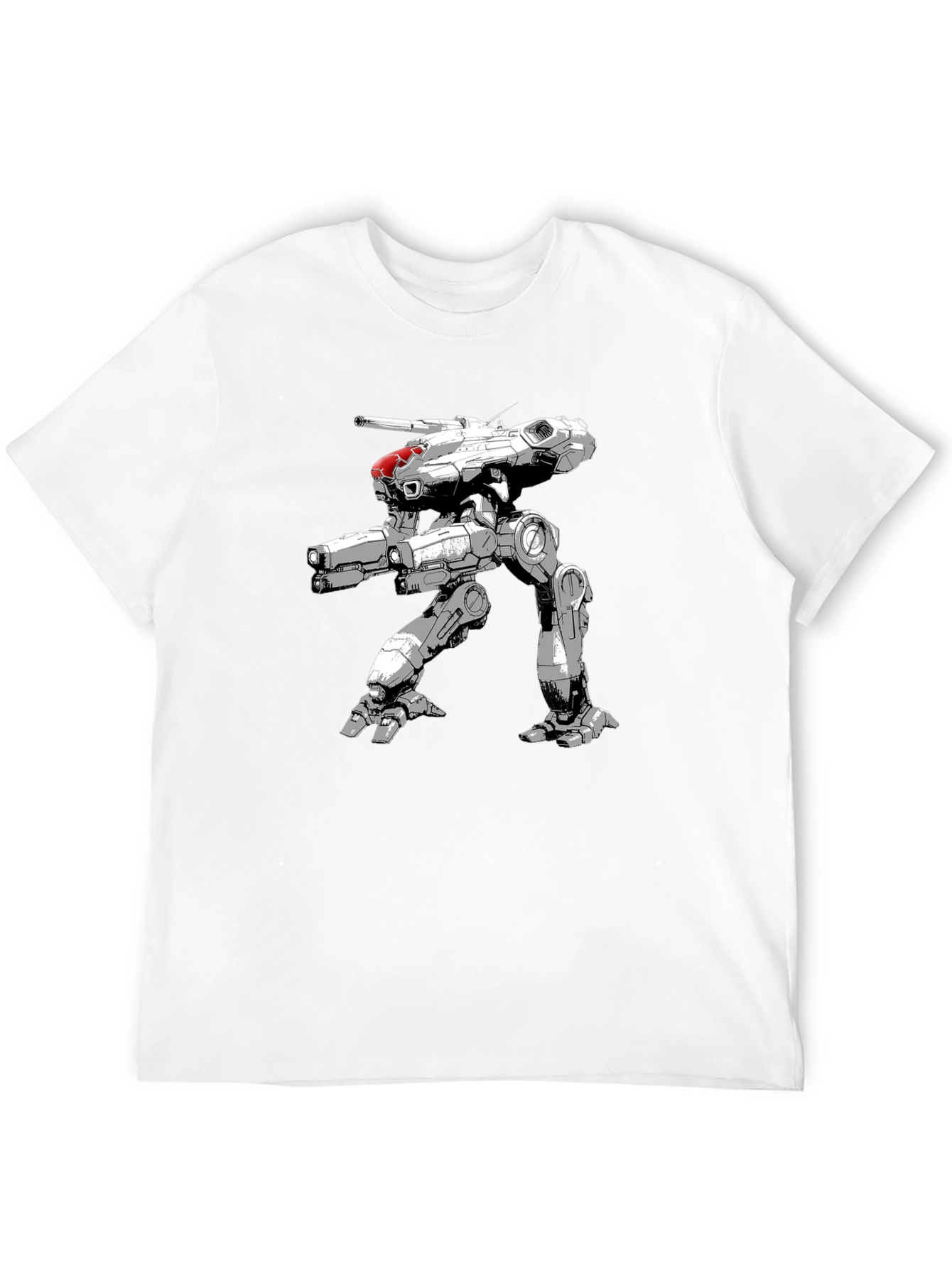 Robot Mech Warrior Black T-Shirt - Sci-Fi Style
