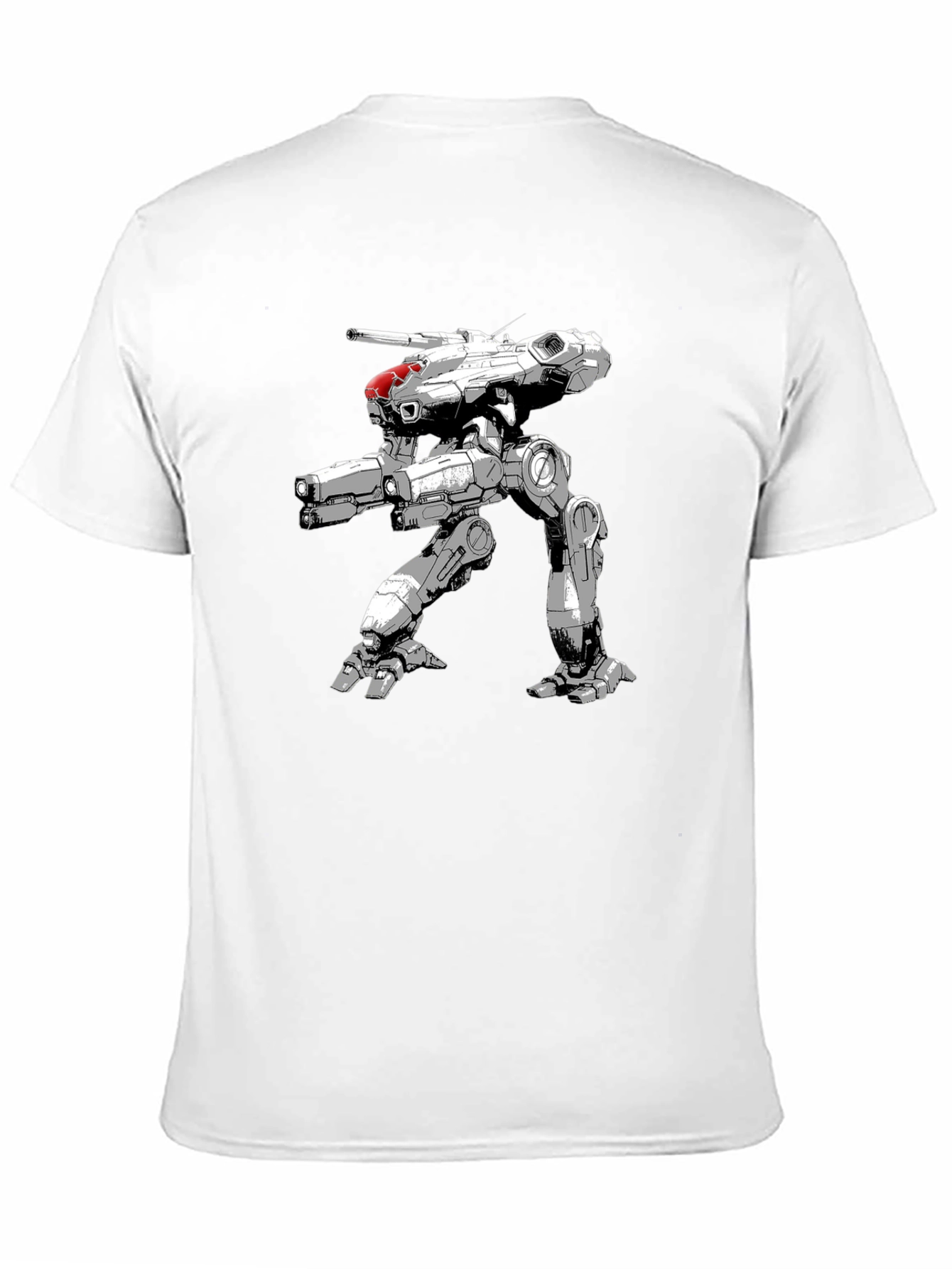Robot Mech Warrior Black T-Shirt - Sci-Fi Style