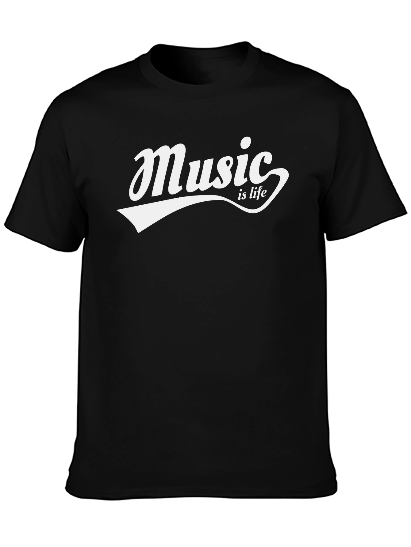 Music is Life Black T-Shirt