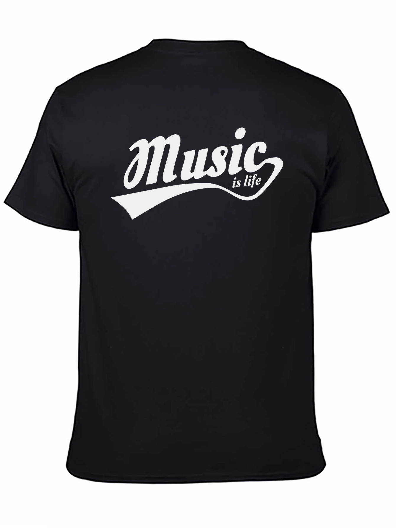 Music is Life Black T-Shirt