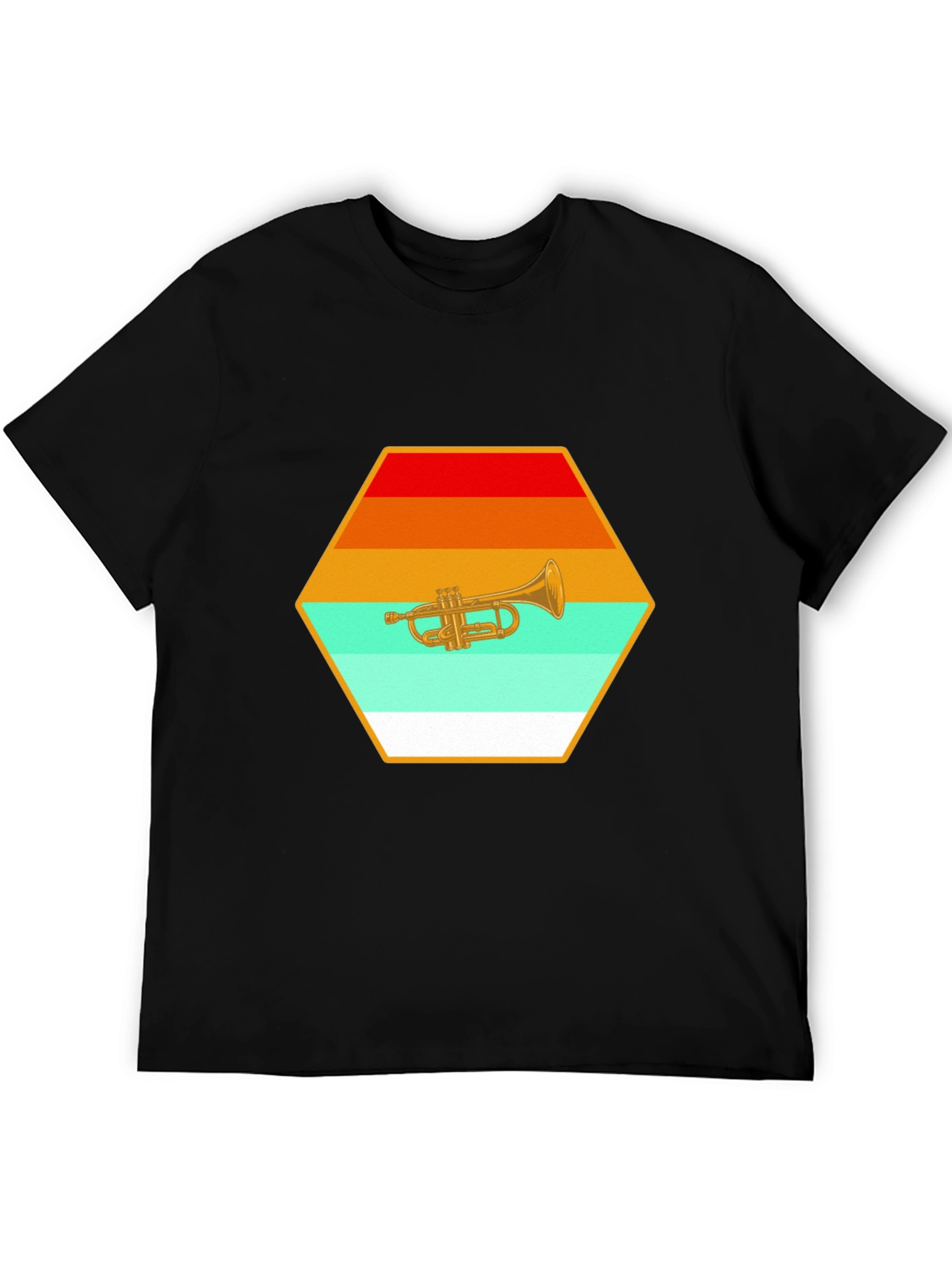 Trumpet Sunset T-Shirt - Retro Style