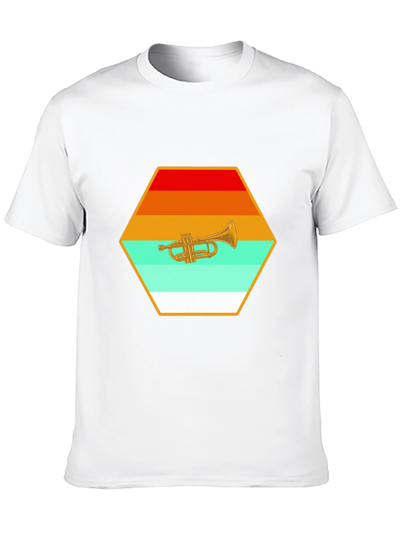 Trumpet Sunset T-Shirt - Retro Style