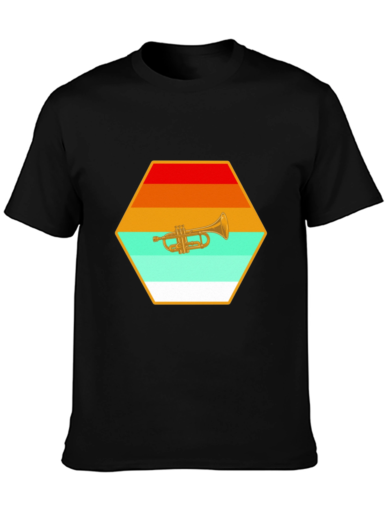 Trumpet Sunset T-Shirt - Retro Style