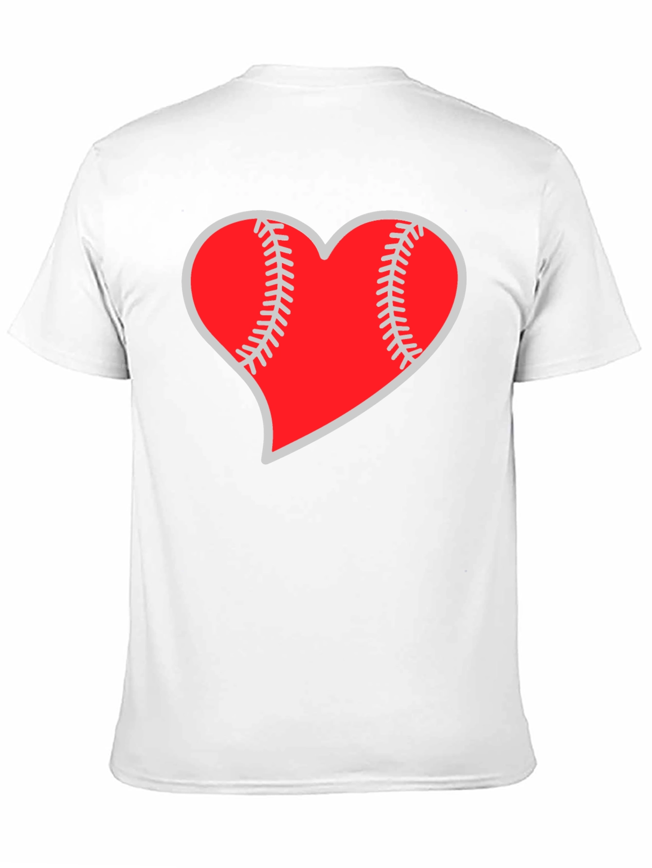 Baseball Heart Graphic Tee - Black Casual T-Shirt