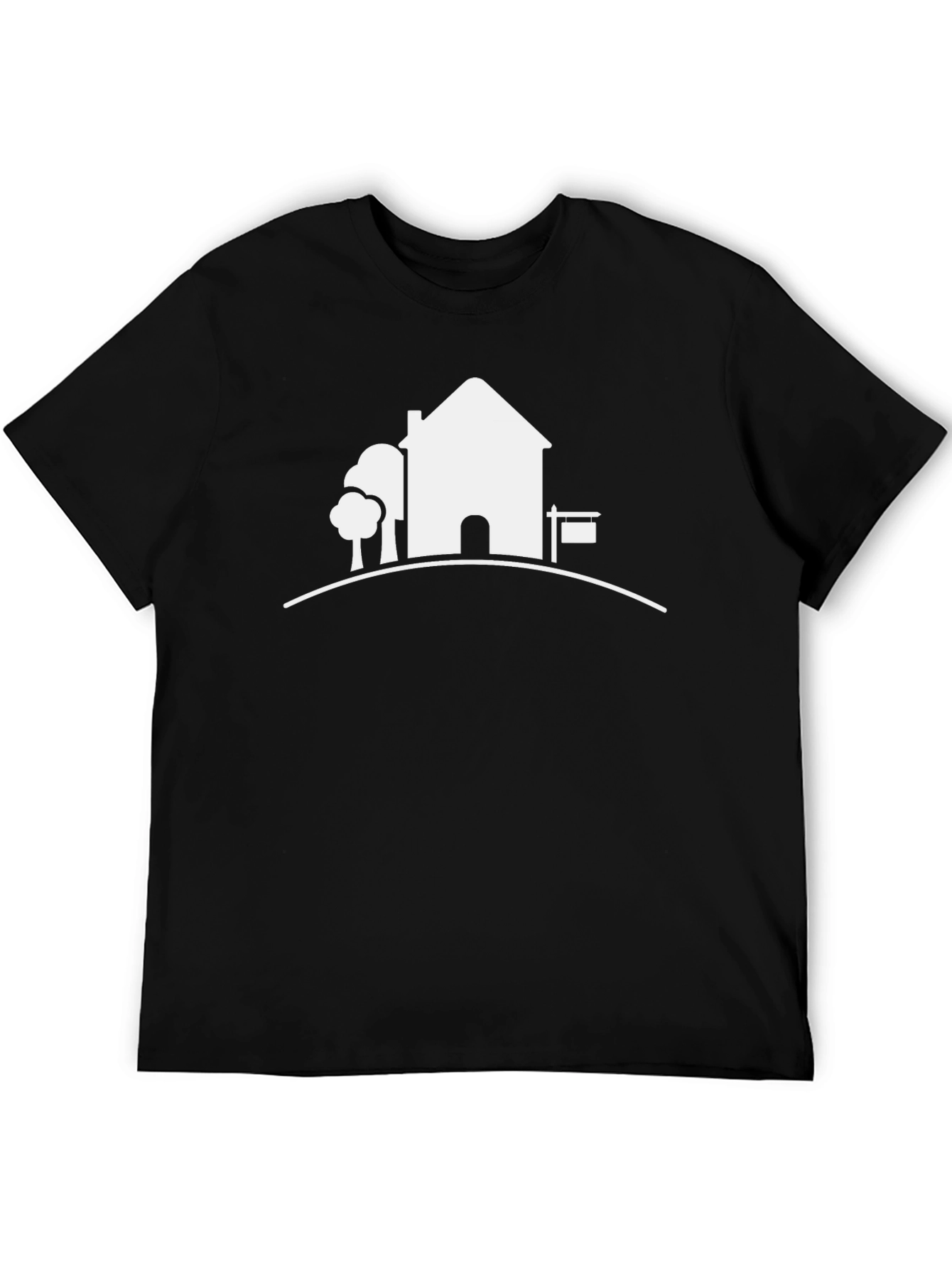 House Graphic Tee - Modern Black T-Shirt