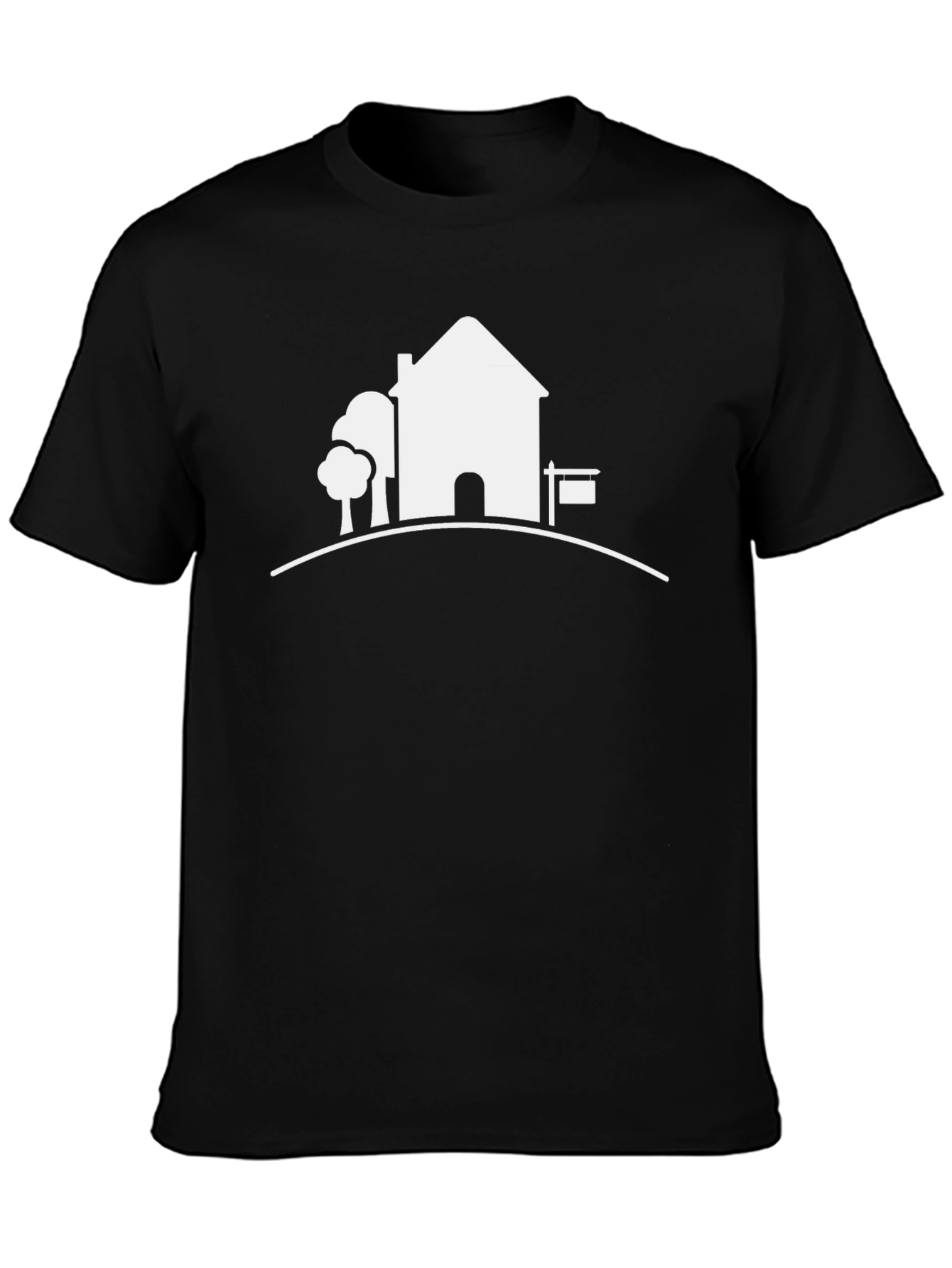 House Graphic Tee - Modern Black T-Shirt