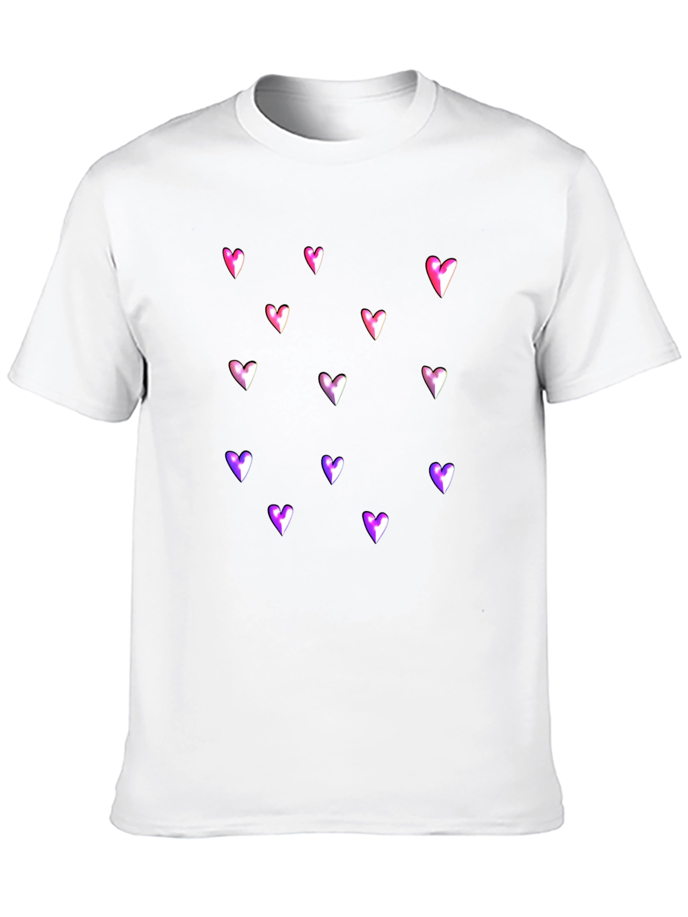 Heart Print Black T-Shirt
