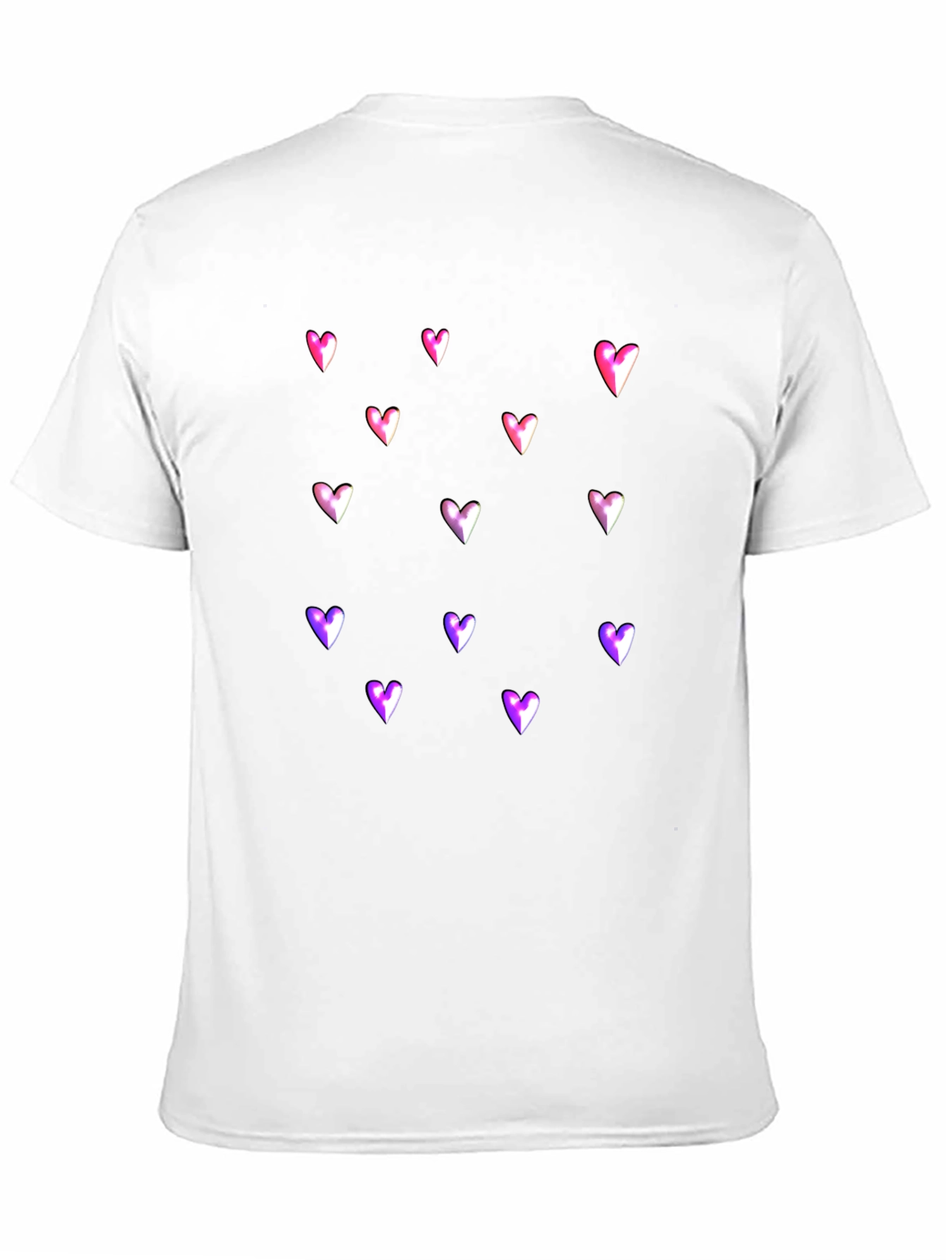 Heart Print Black T-Shirt
