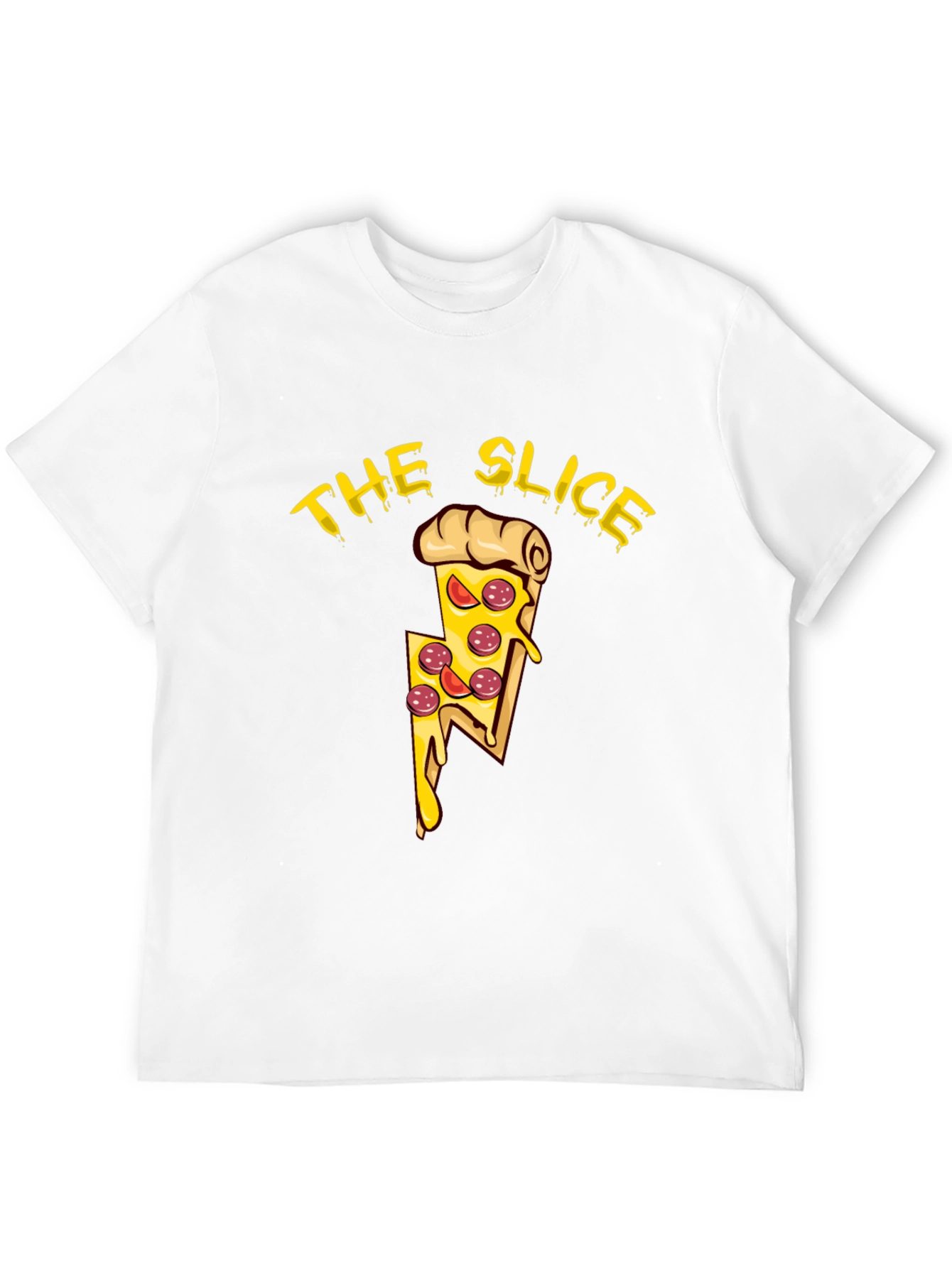 The Slice Pizza Graphic Tee - Black Cotton T-Shirt