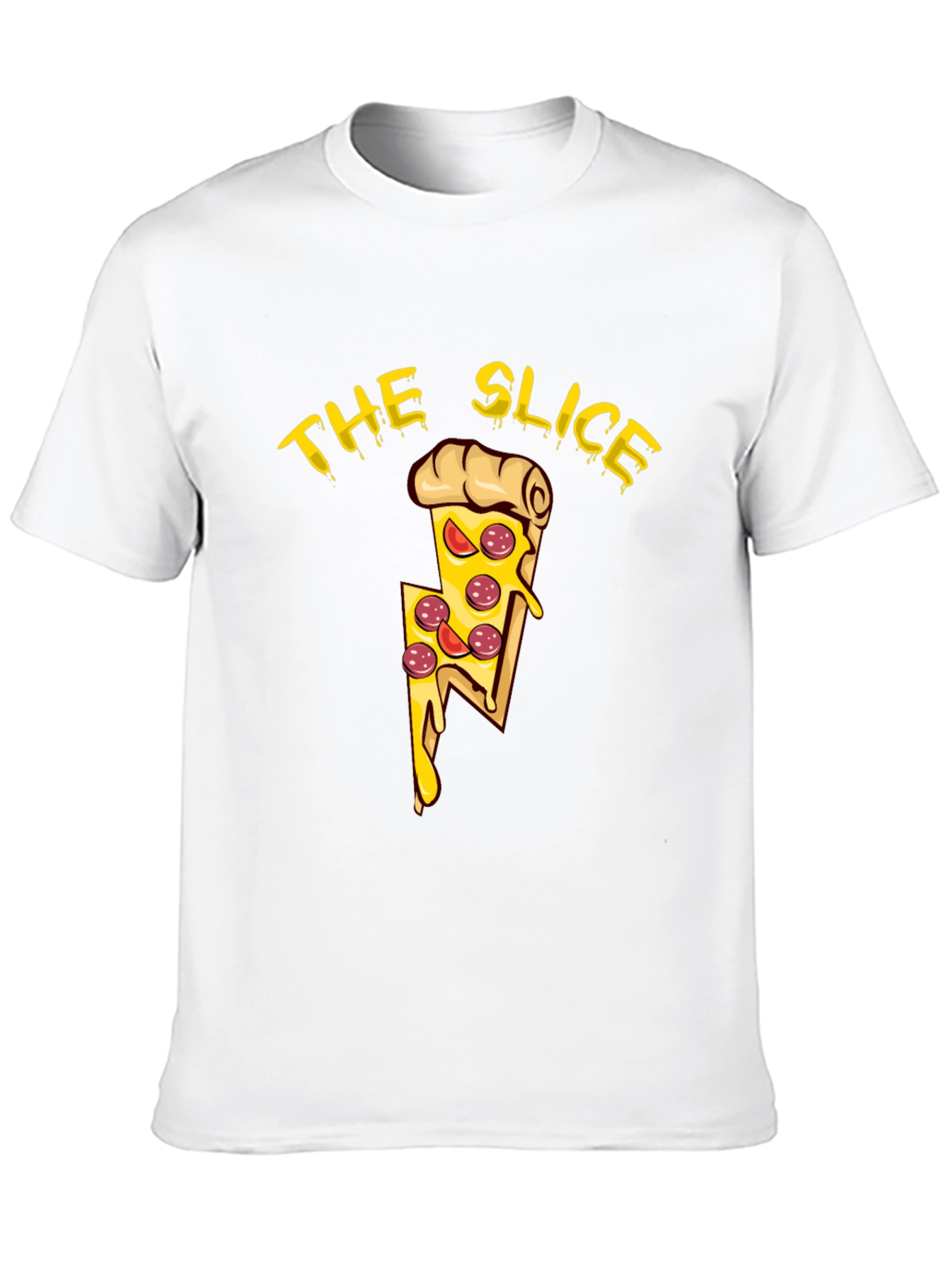 The Slice Pizza Graphic Tee - Black Cotton T-Shirt