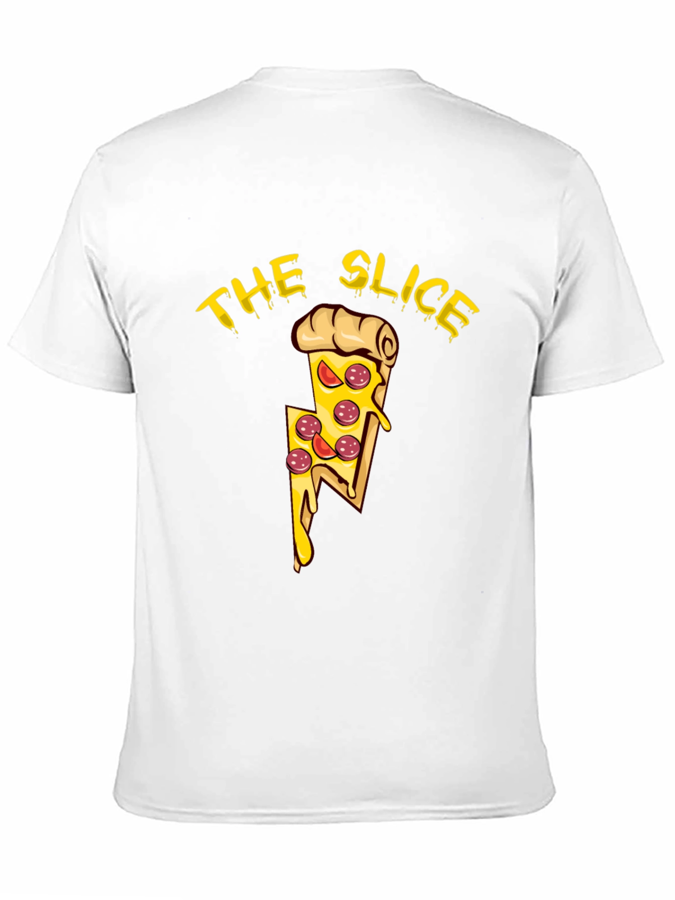 The Slice Pizza Graphic Tee - Black Cotton T-Shirt