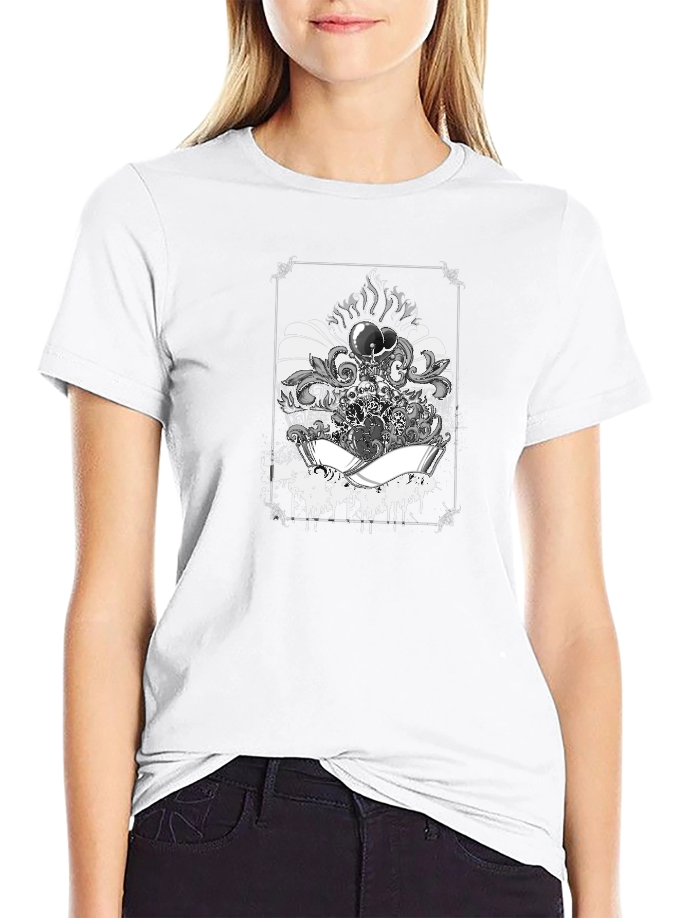 Mens Graphic Tee - Skull & Aces