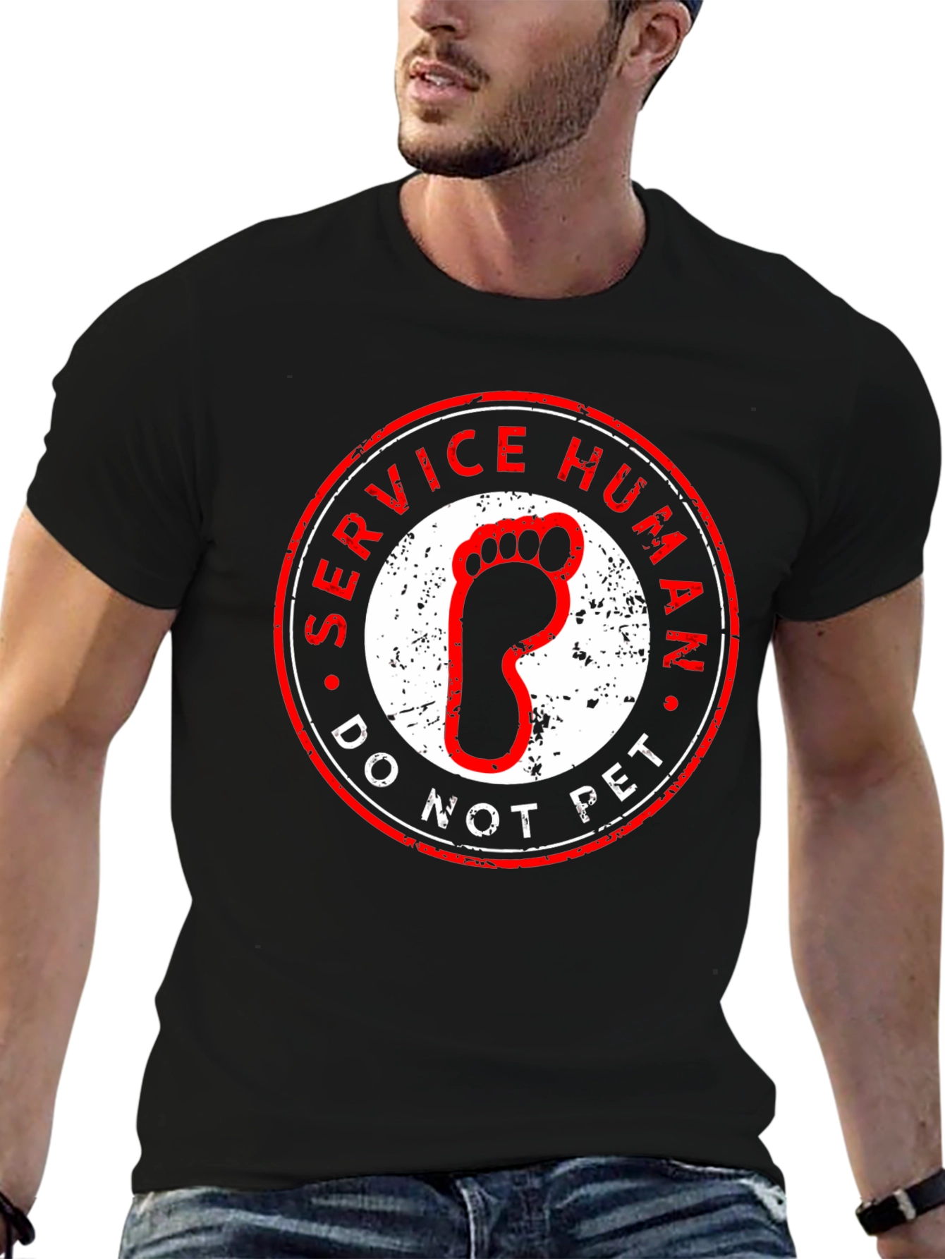 Service Human - Do Not Pet Funny T-Shirt