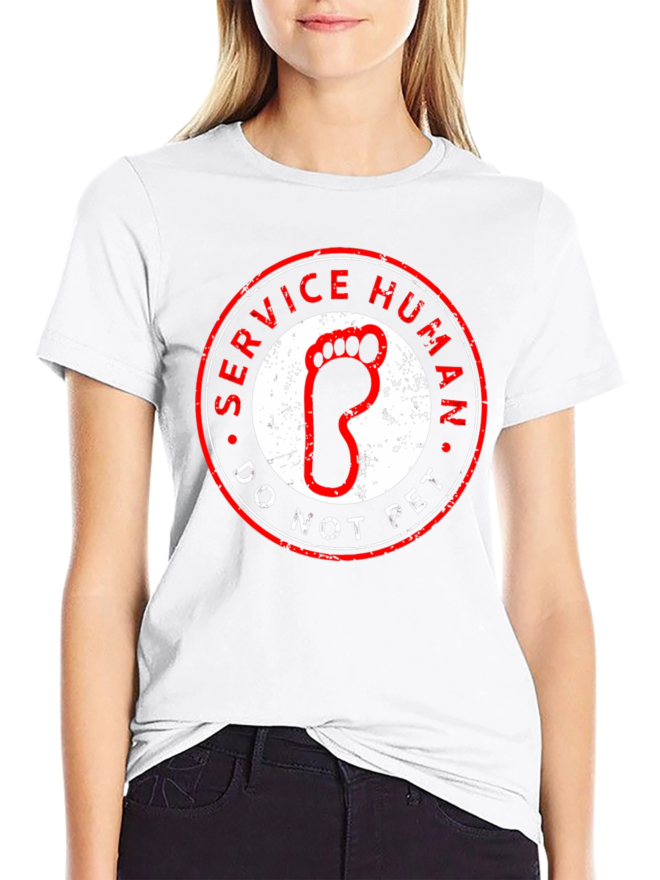 Service Human - Do Not Pet Funny T-Shirt