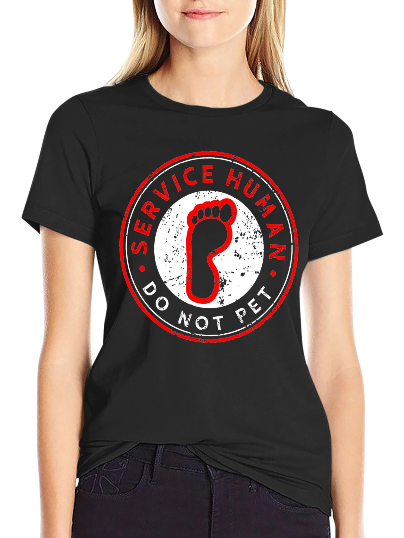 Service Human - Do Not Pet Funny T-Shirt