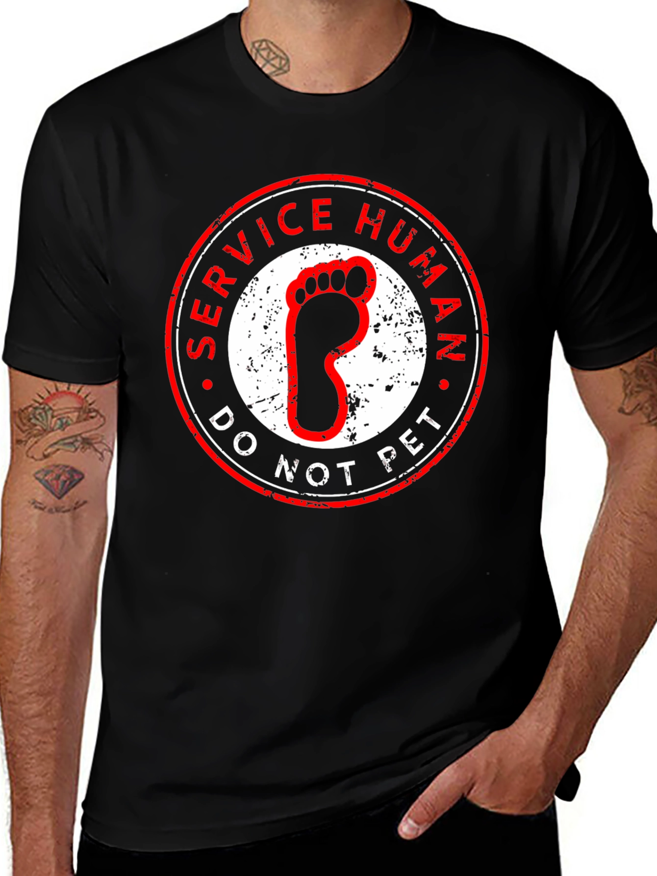 Service Human - Do Not Pet Funny T-Shirt