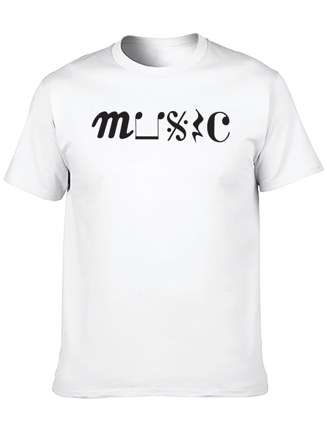 Stylish Black Music Graphic T-Shirt