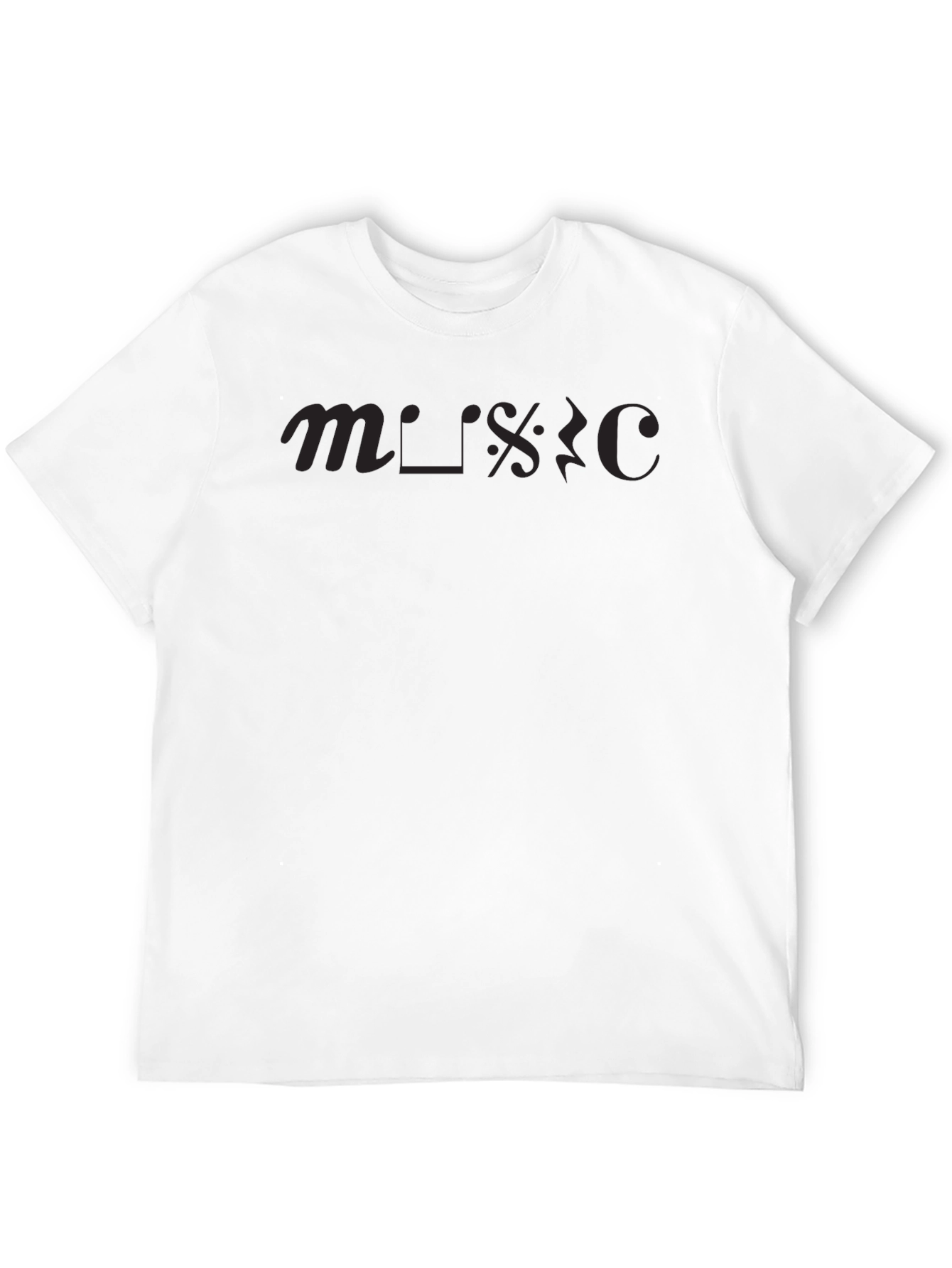 Stylish Black Music Graphic T-Shirt