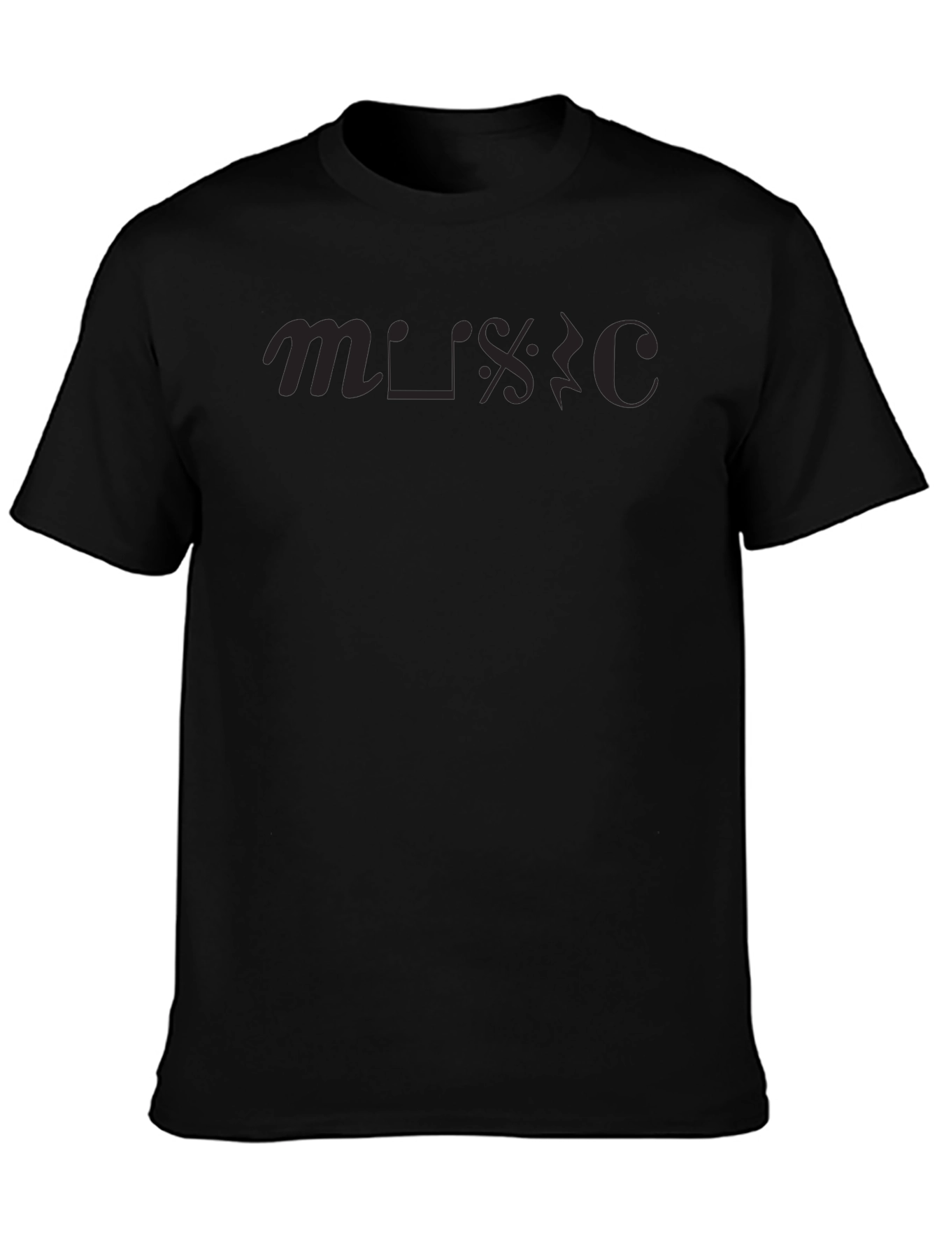 Stylish Black Music Graphic T-Shirt