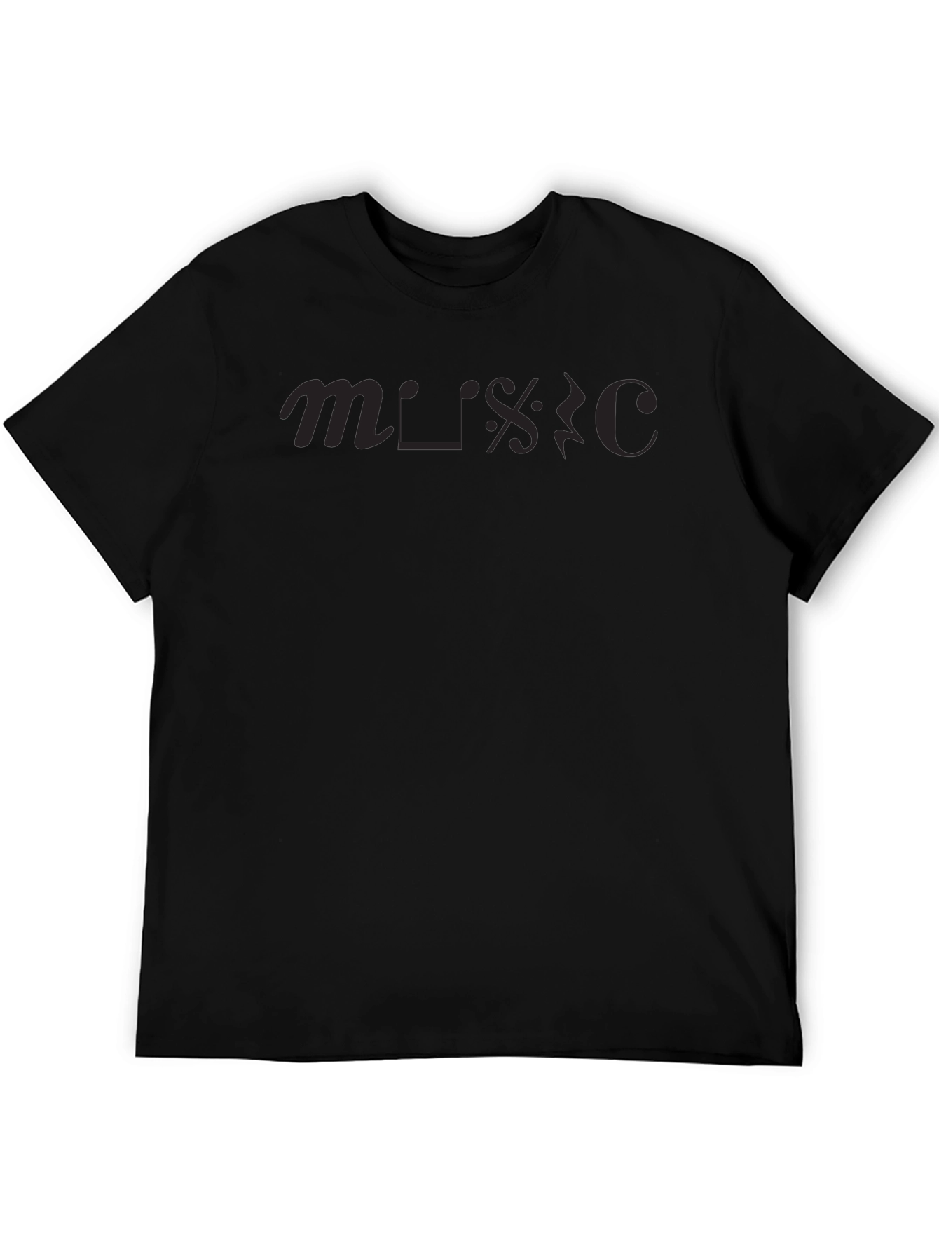 Stylish Black Music Graphic T-Shirt