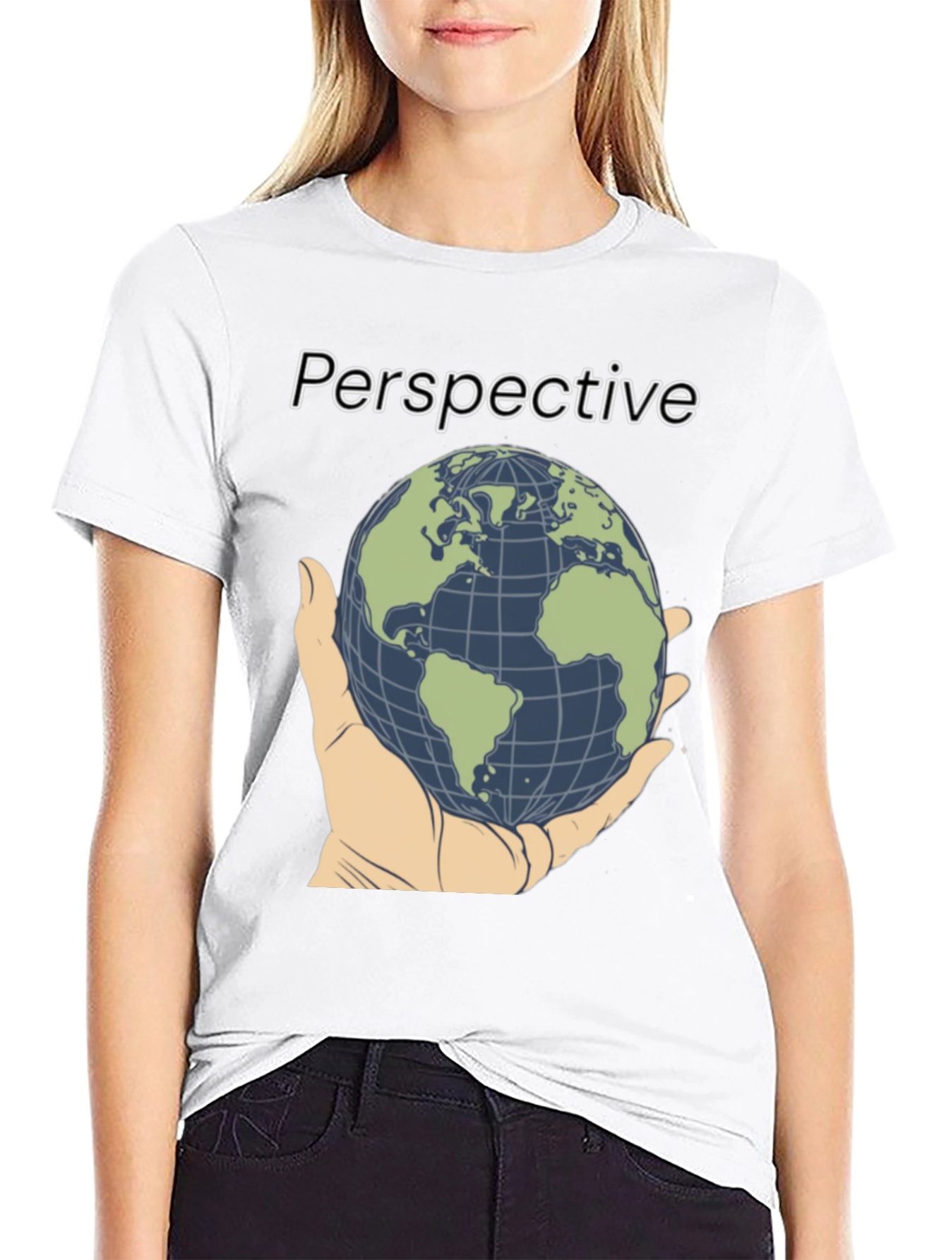 Perspective World in Hand Graphic Tee