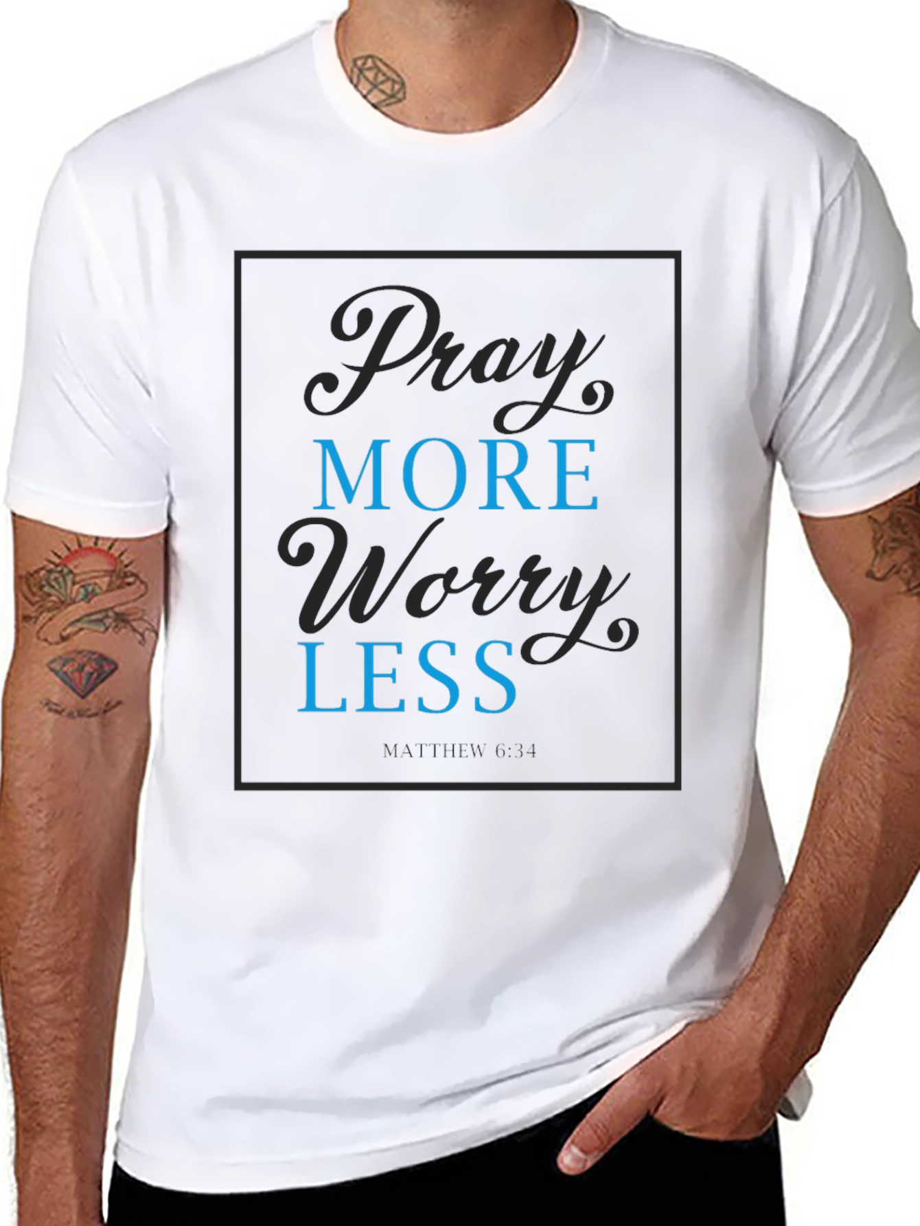 Pray More Worry Less Graphic T-Shirt
