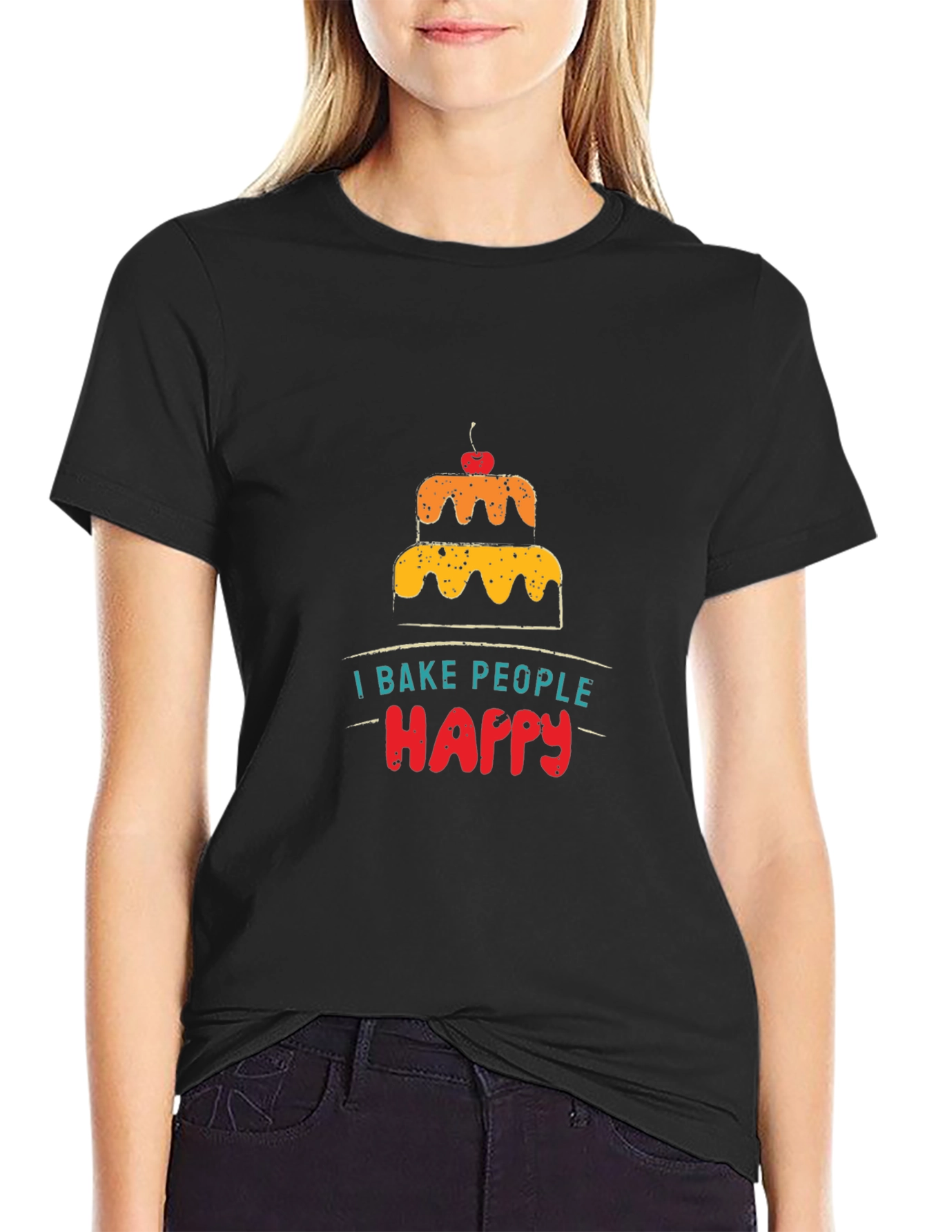 I Bake People Happy Graphic Tee