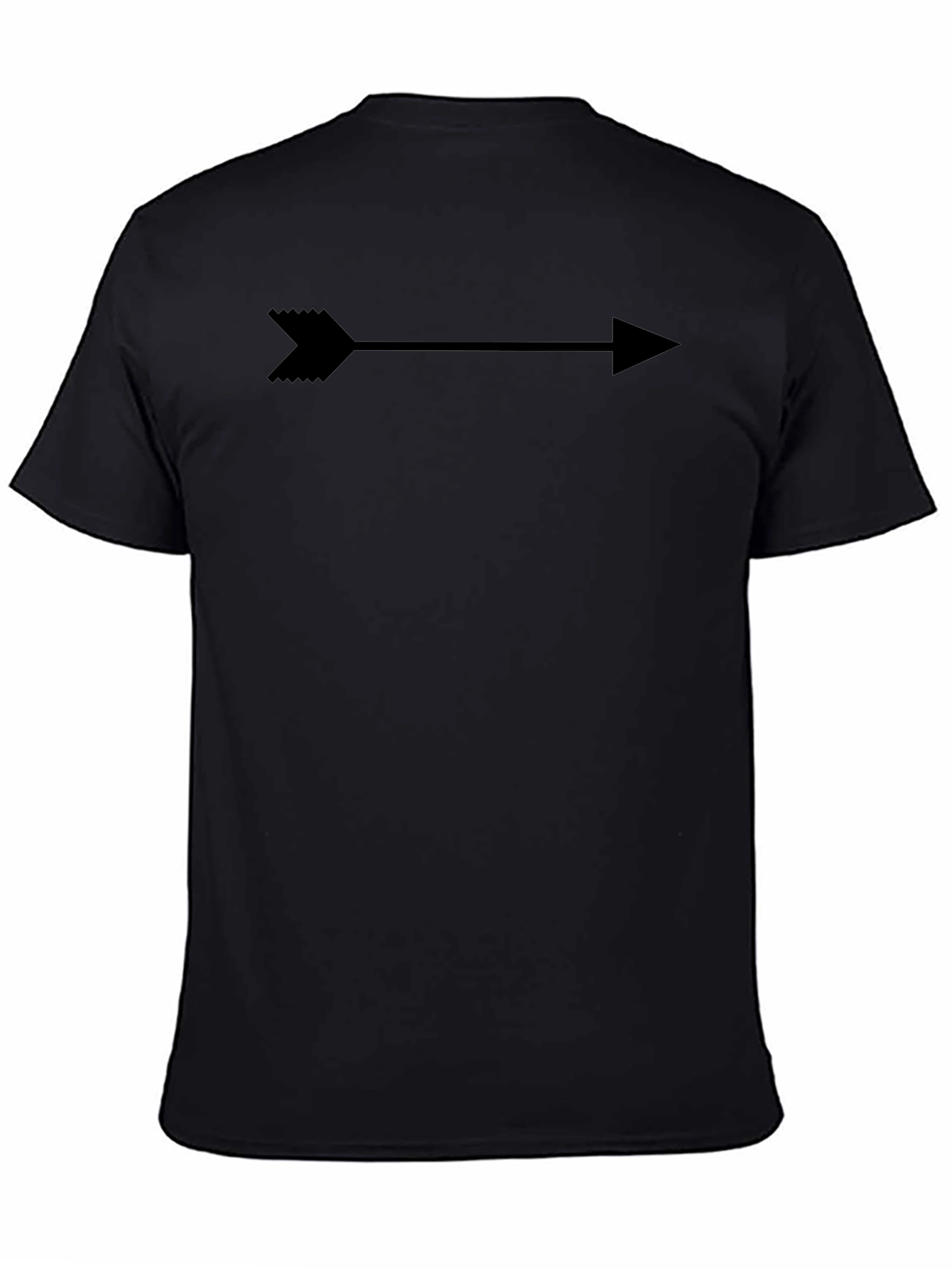 Arrow Graphic Print T-Shirt - Black